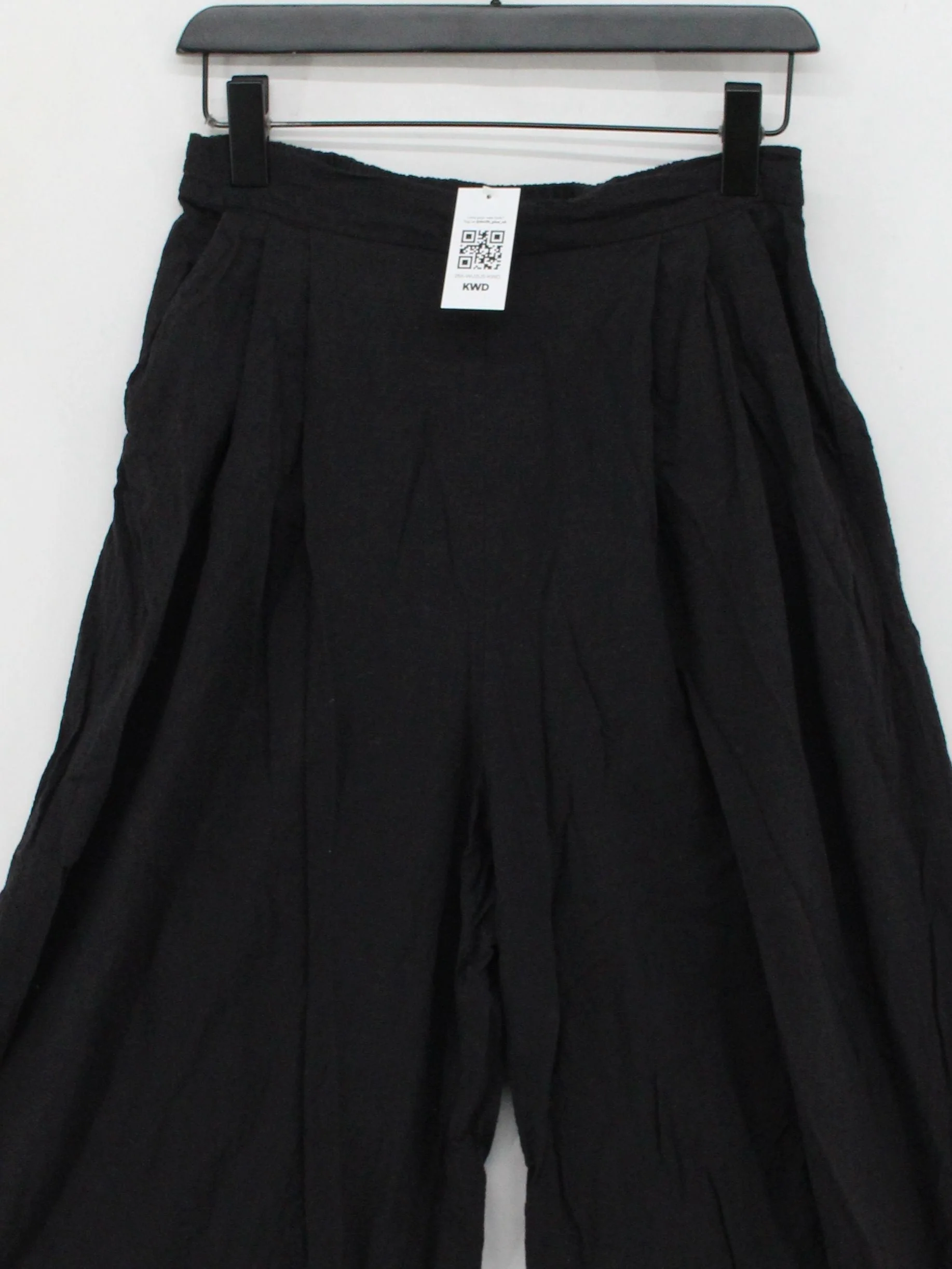 Nobody's Child Women's Trousers UK 12 Black 100% Viscose Wide-Leg Cropped - Image 3