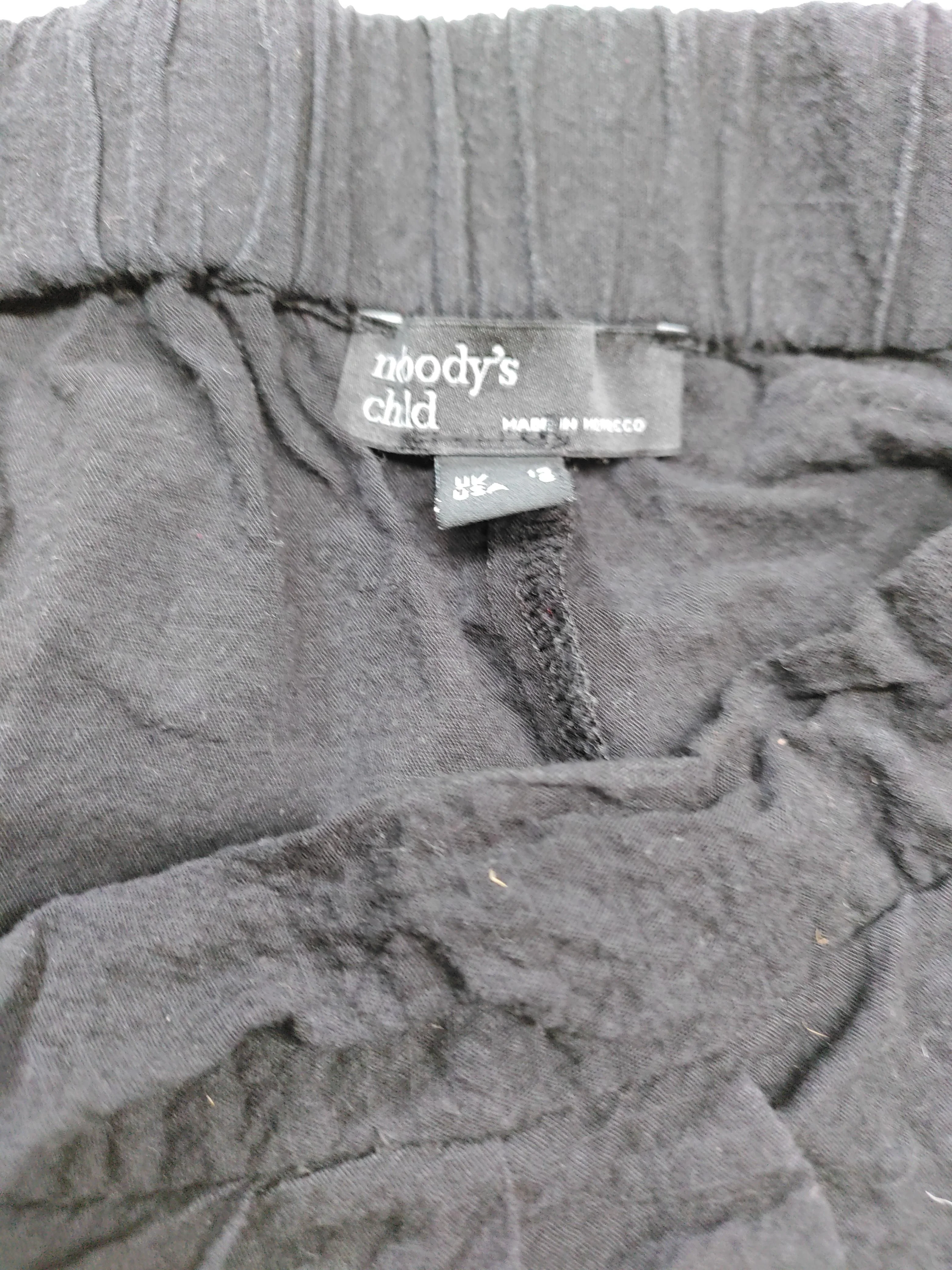 Nobody's Child Women's Trousers UK 12 Black 100% Viscose Wide-Leg Cropped - Image 5