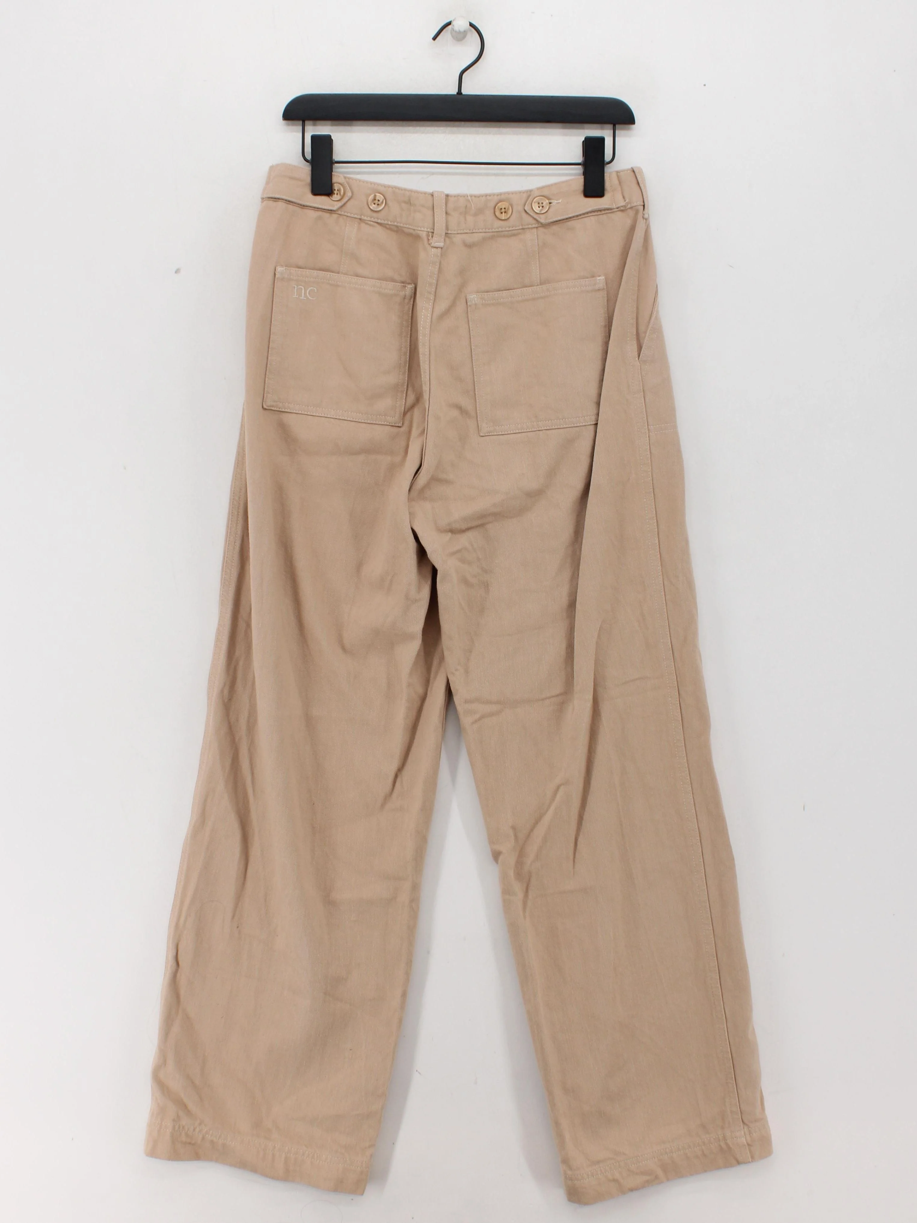 Nobody's Child Women's Trousers UK 12 Tan 100% Cotton Wide-Leg Chino - Image 2