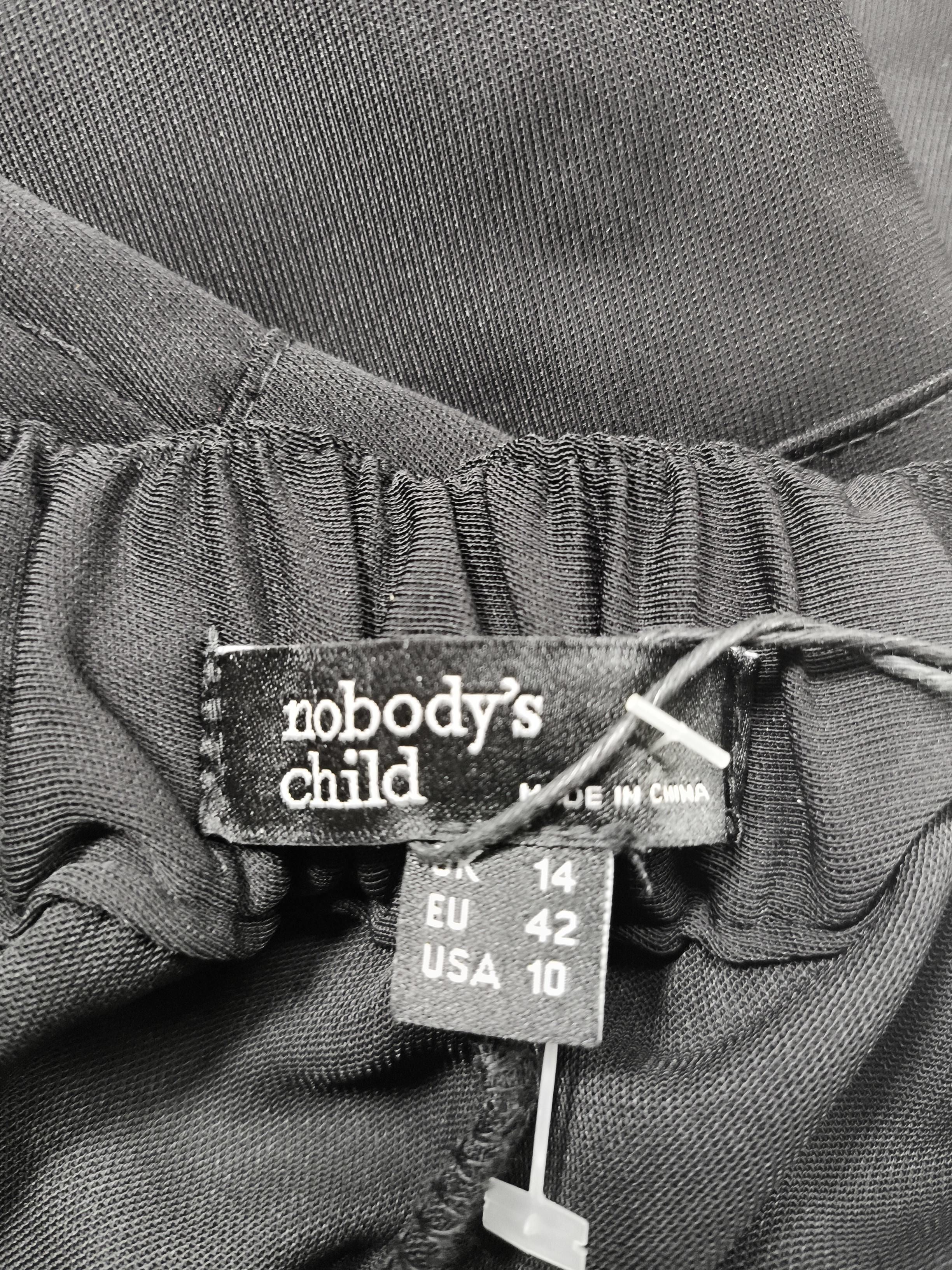 Nobody's Child Women's Trousers UK 14 Black 100% Polyester Wide-Leg Cargo - Image 5
