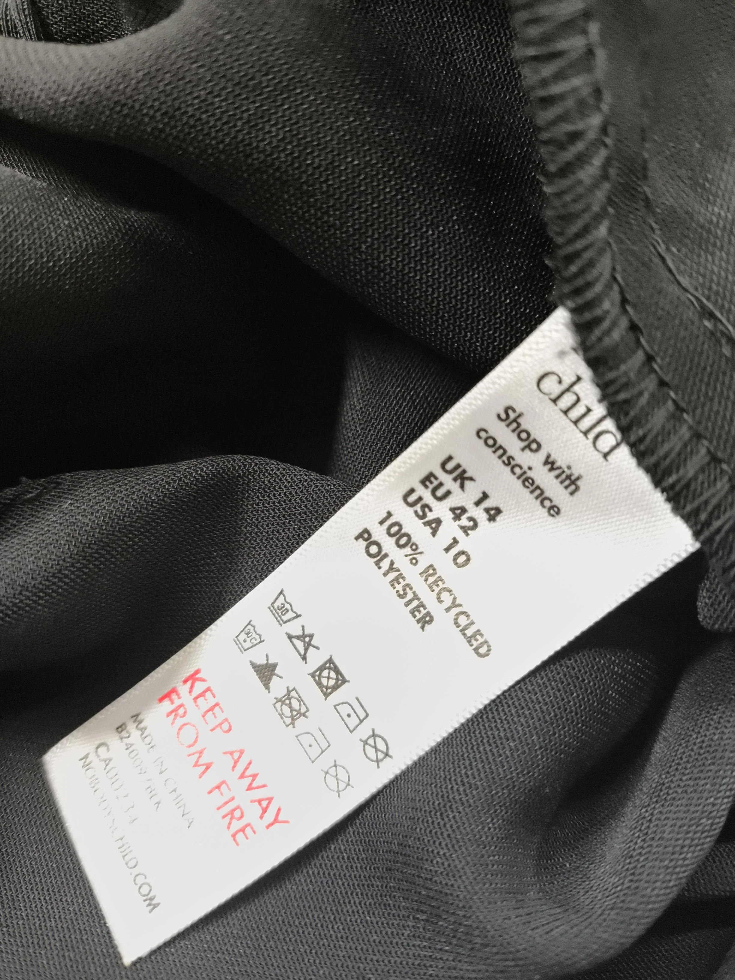 Nobody's Child Women's Trousers UK 14 Black 100% Polyester Wide-Leg Cargo - Image 6