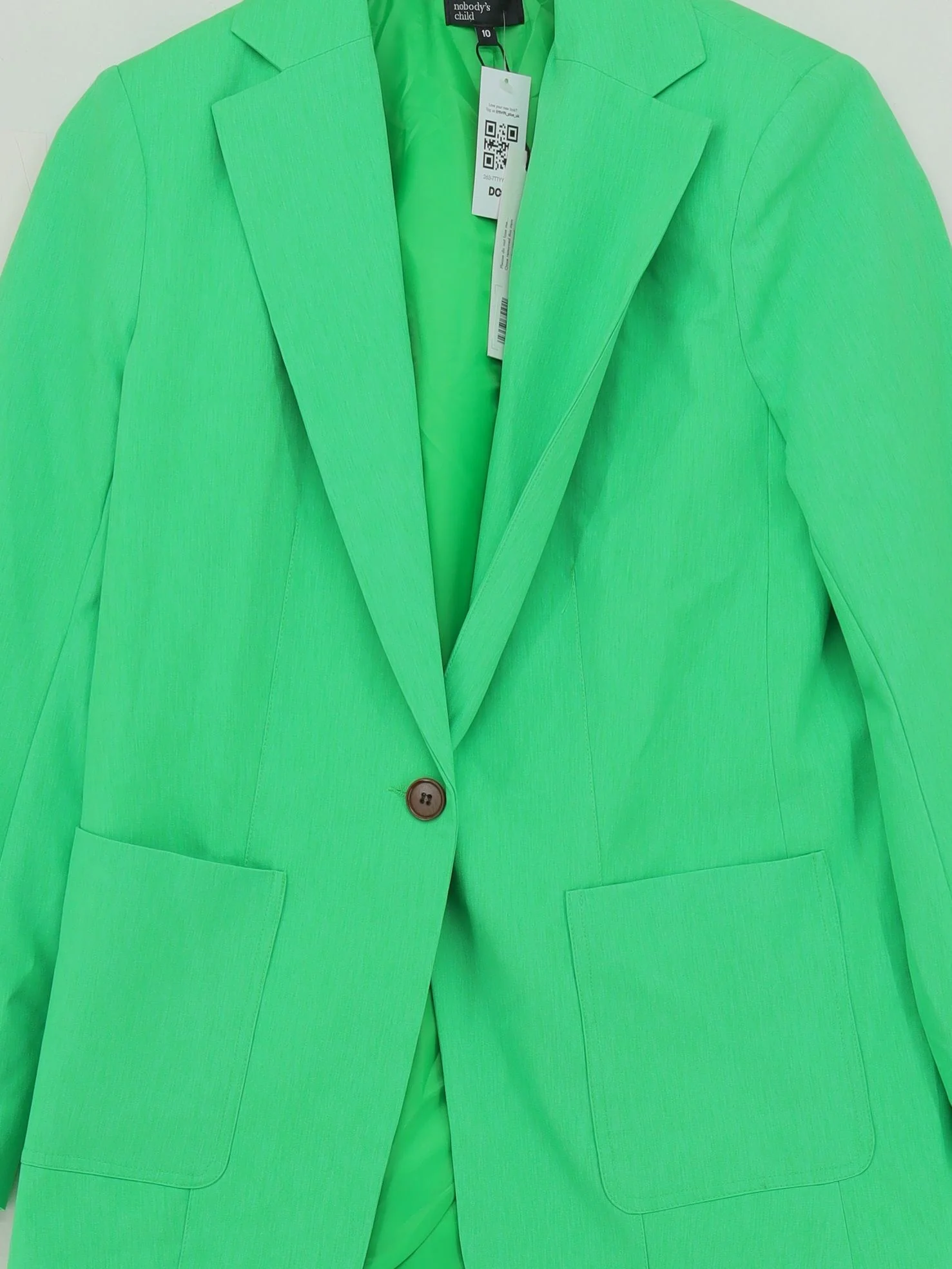Nobody's Child Women's Two Piece Suit UK 10 Green 100% Polyester Trouser Suit - Image 3