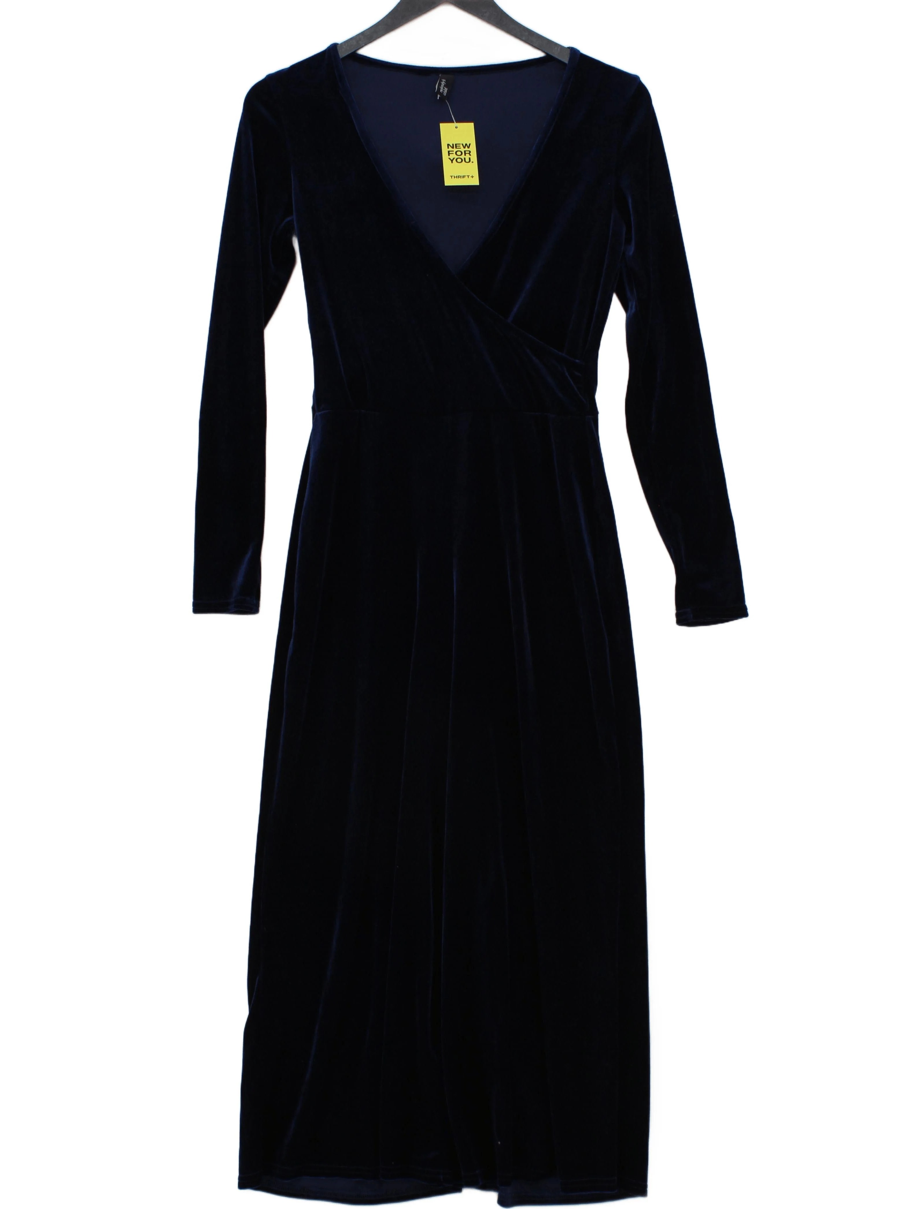 Nobody's Child Wrap Midi Dress S in Blue