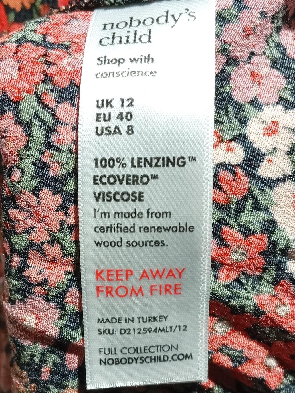 Nobody's Child Wrap Midi Dress UK12 in Multi - Image 6