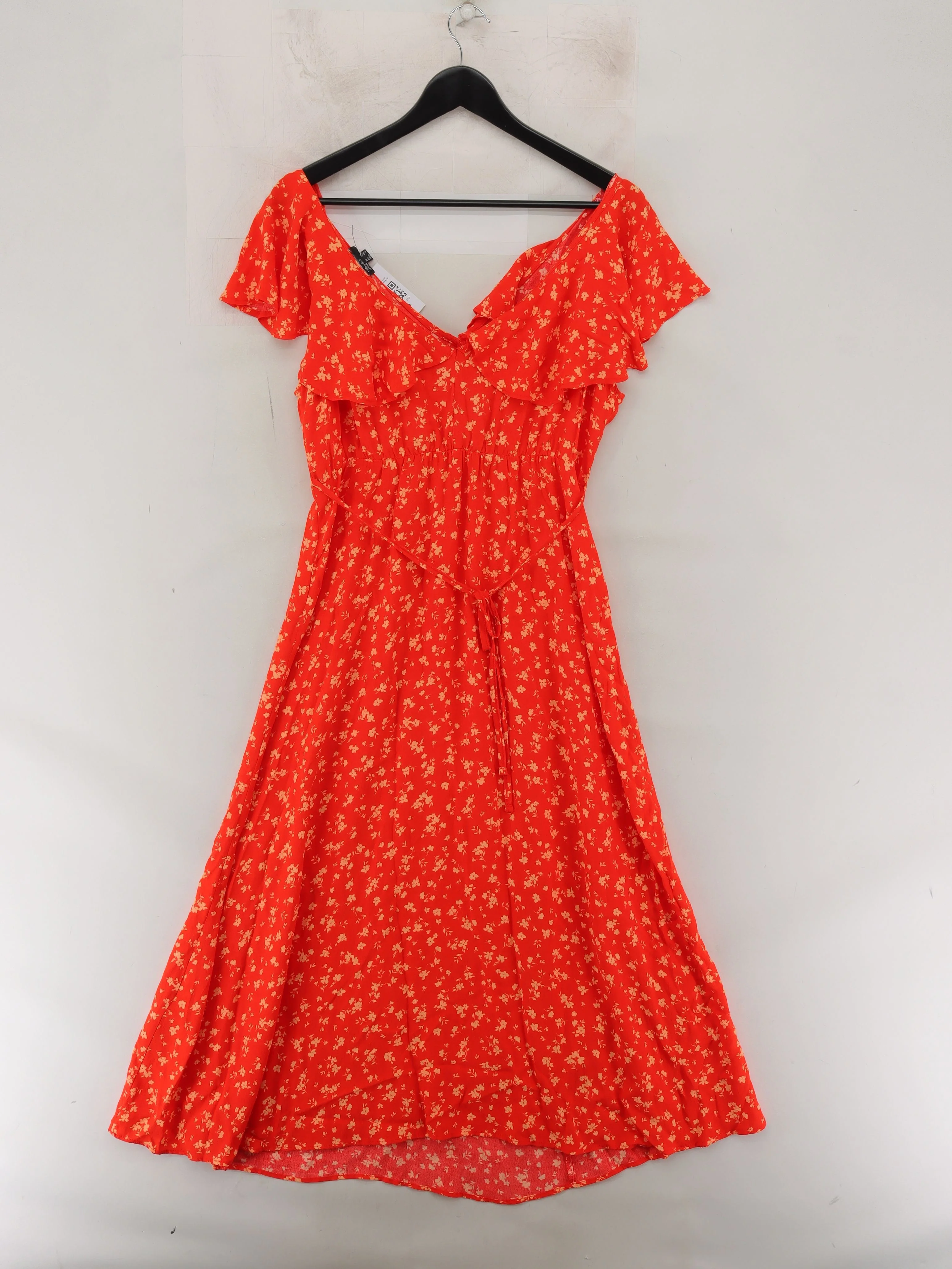 Nobody's Child Wrap Midi Dress UK12 in Red - Image 2