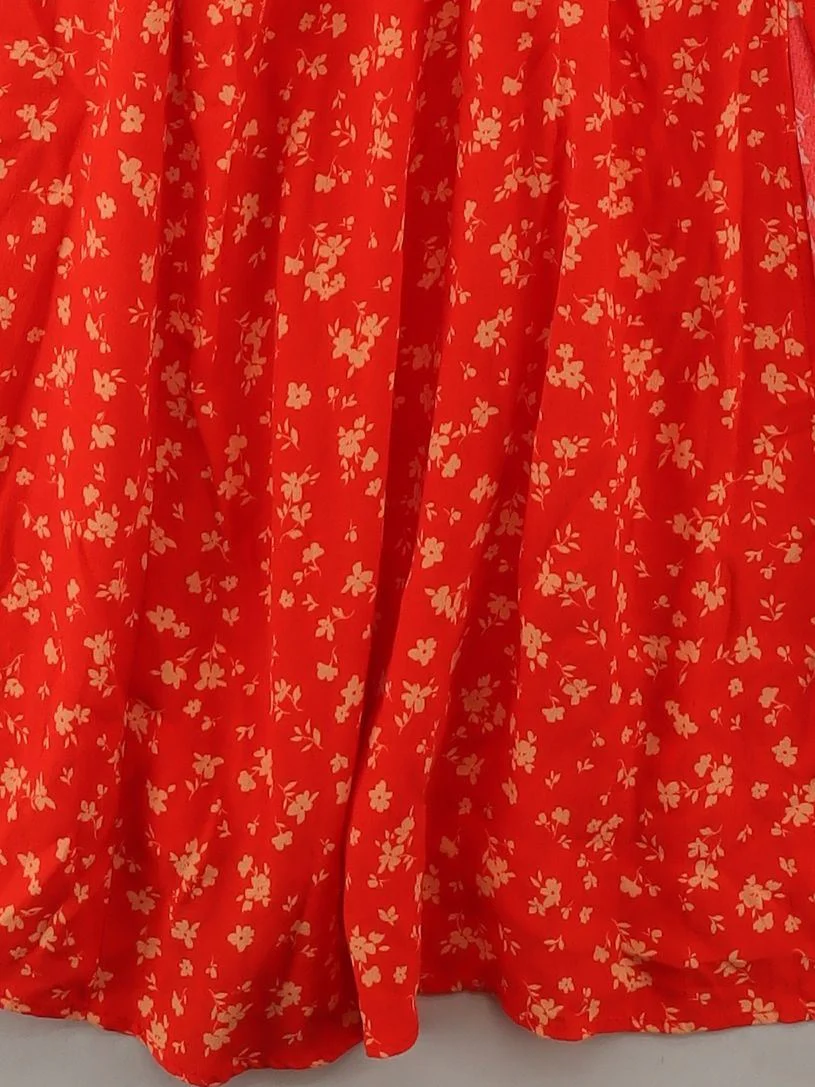 Nobody's Child Wrap Midi Dress UK12 in Red - Image 4