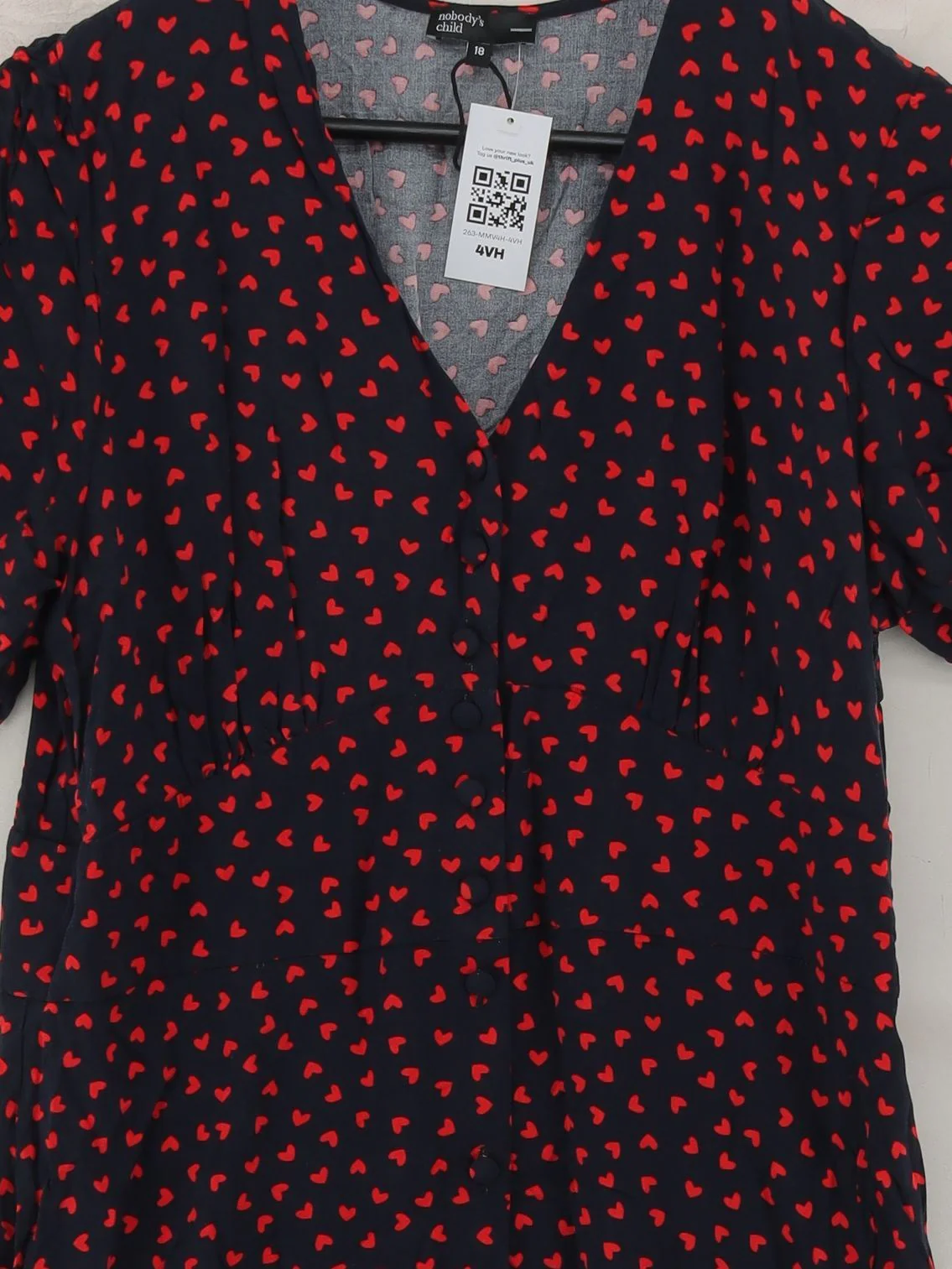 Nobody's Child Wrap Midi Dress UK18 in Black - Image 3