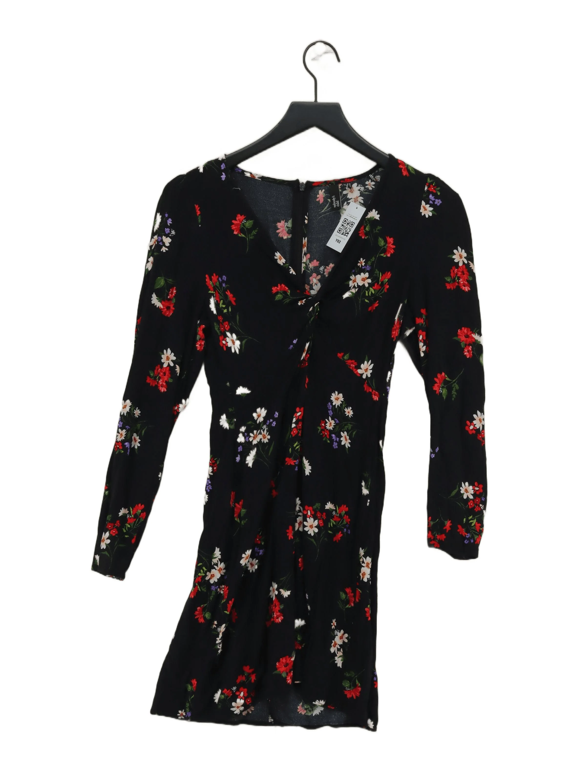 Nobody's Child Wrap Mini Dress UK10 in Black