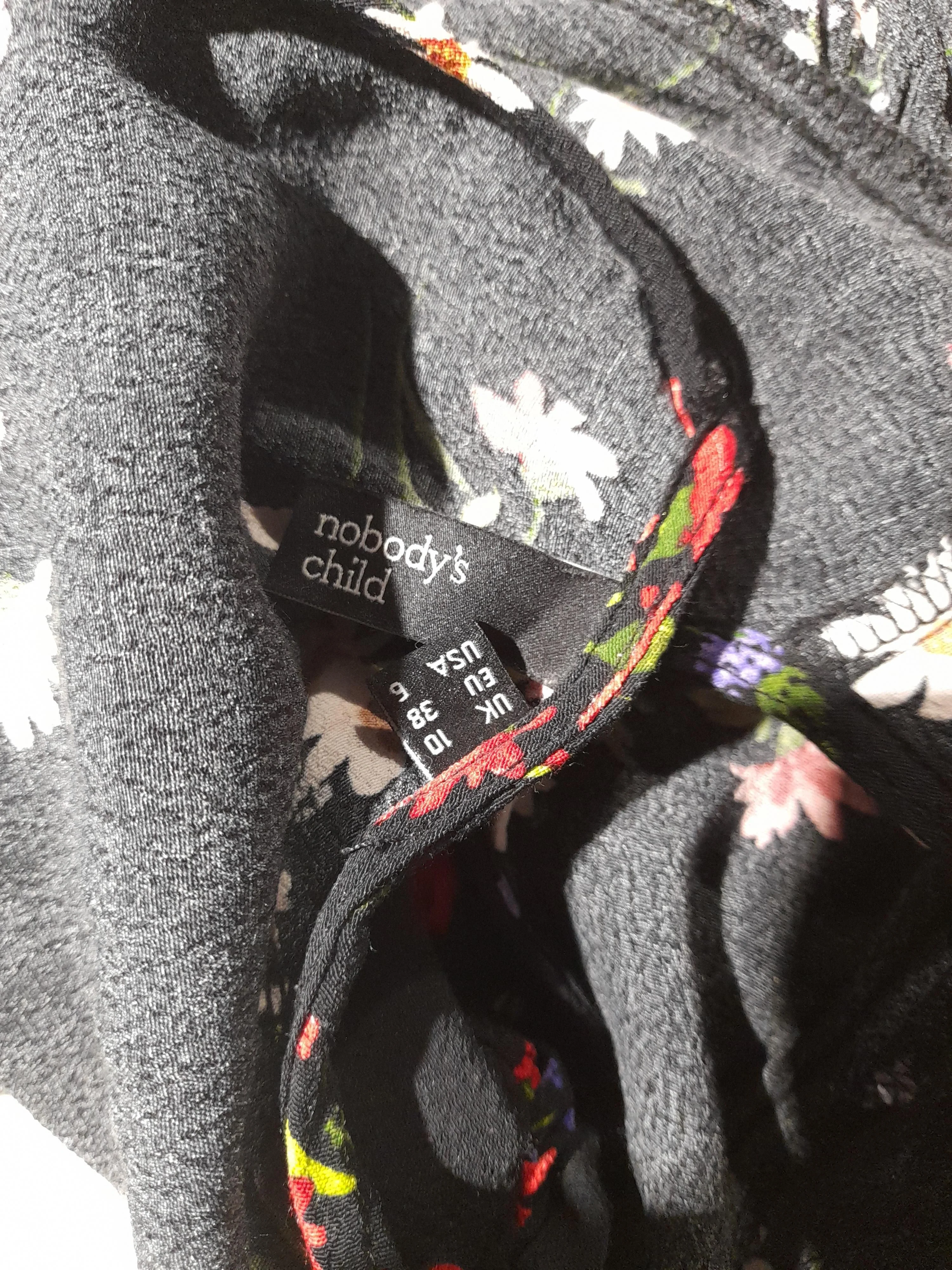 Nobody's Child Wrap Mini Dress UK10 in Black - Image 5