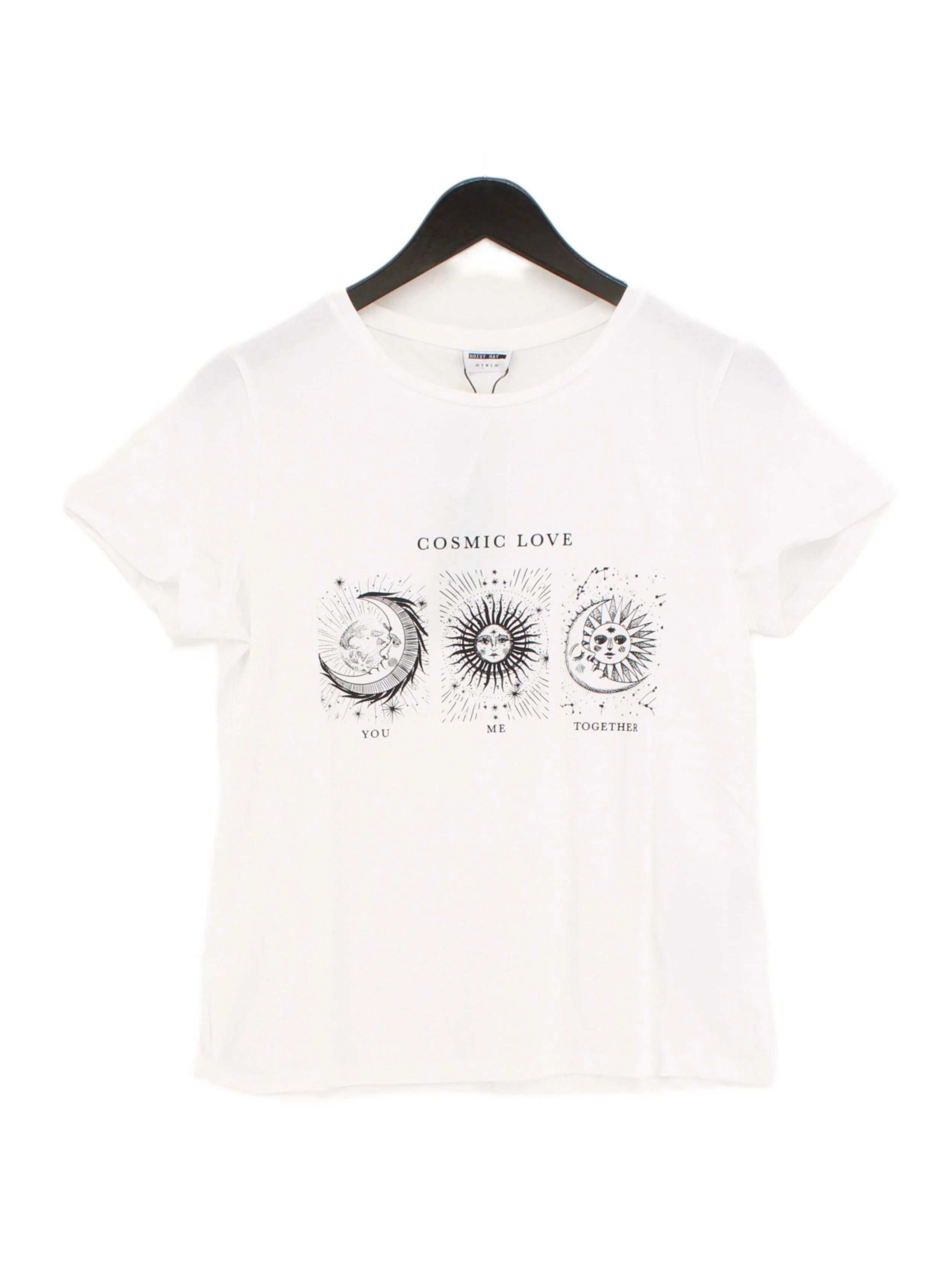 Noisy May Women's T-Shirt S White 100% Cotton Basic New with tags