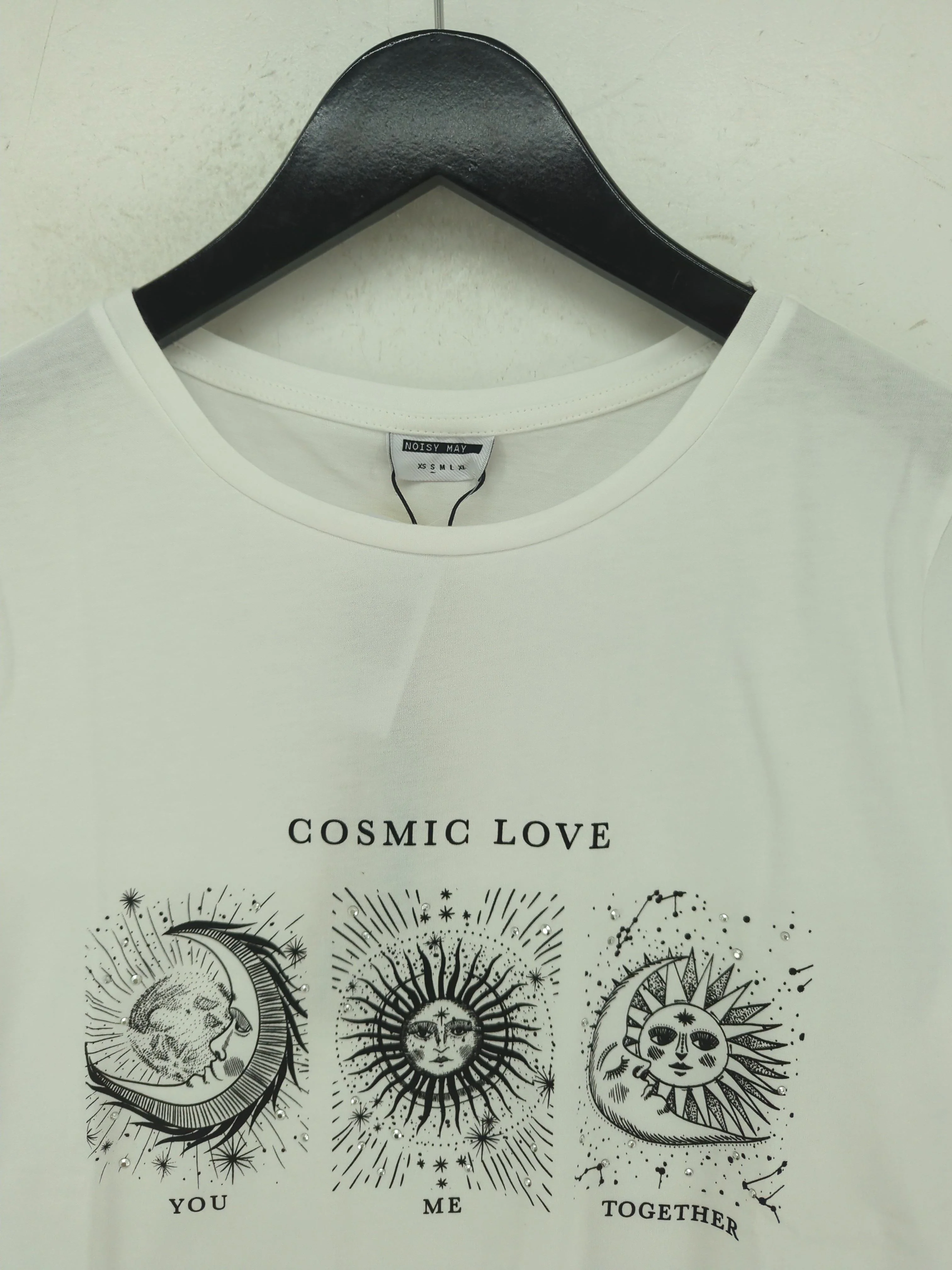 Noisy May Women's T-Shirt S White 100% Cotton Basic New with tags - Image 3