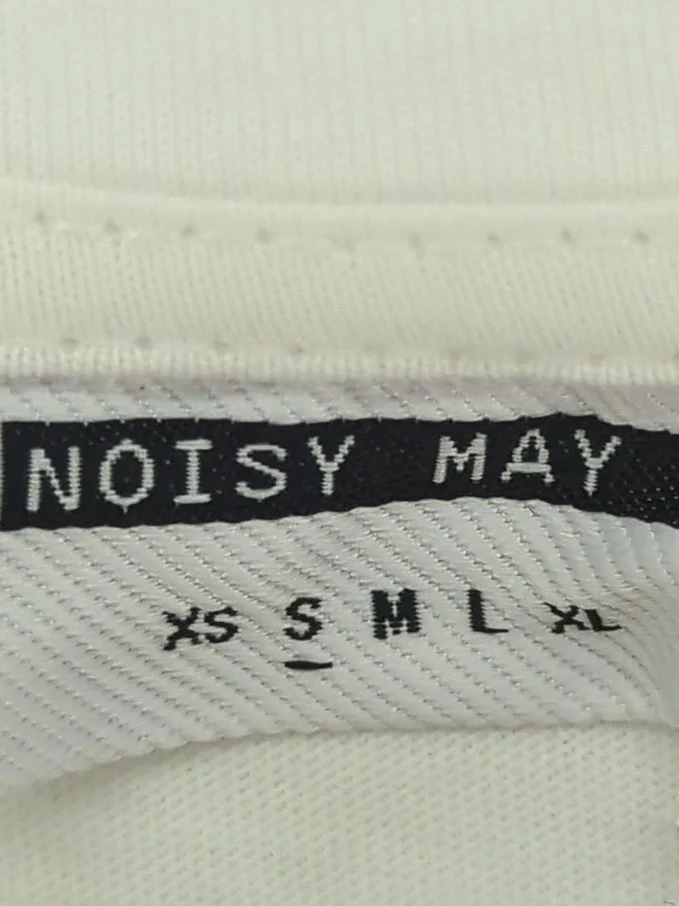 Noisy May Women's T-Shirt S White 100% Cotton Basic New with tags - Image 5