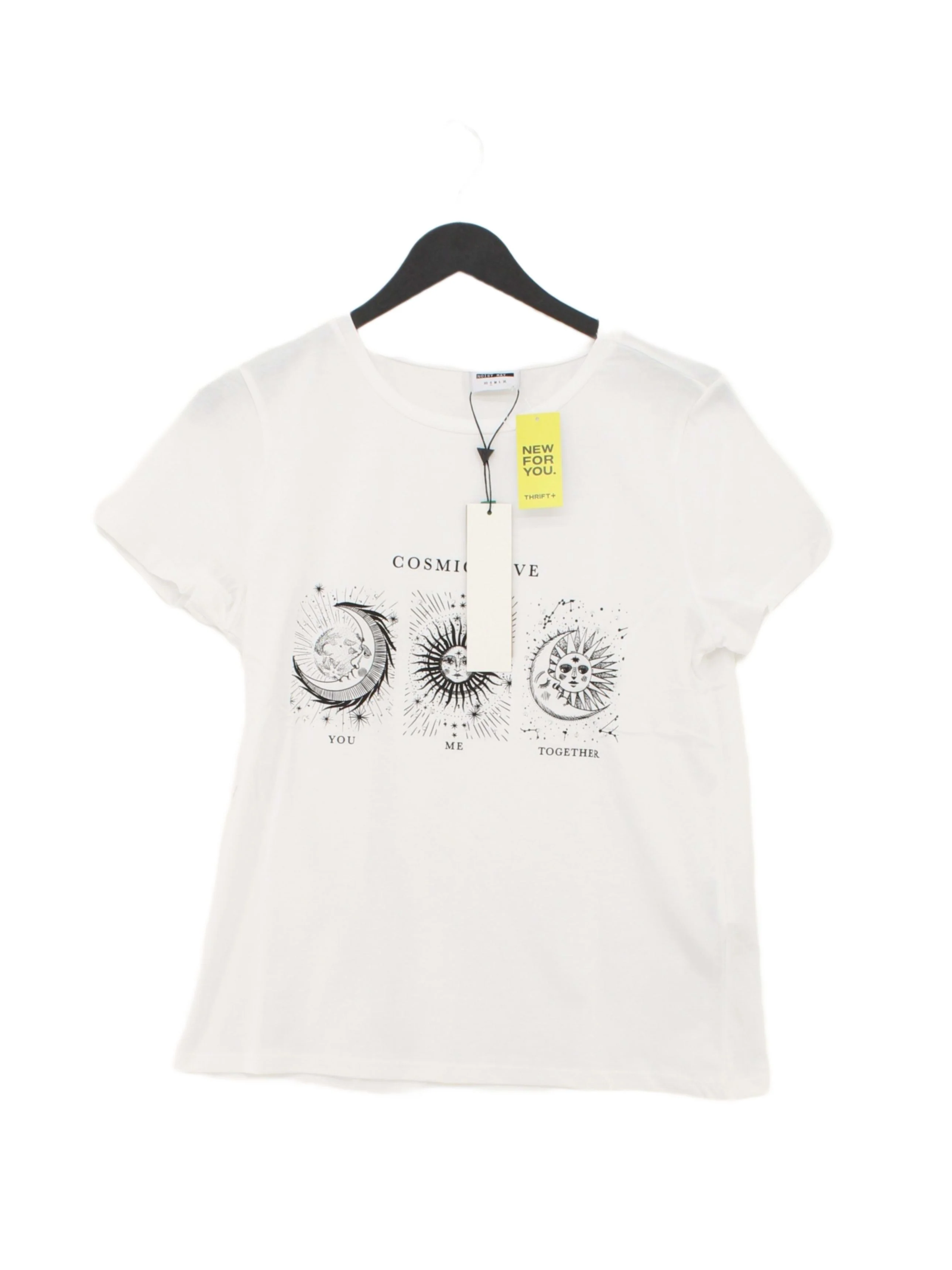 Noisy May Women's T-Shirt S White 100% Cotton Basic New with tags