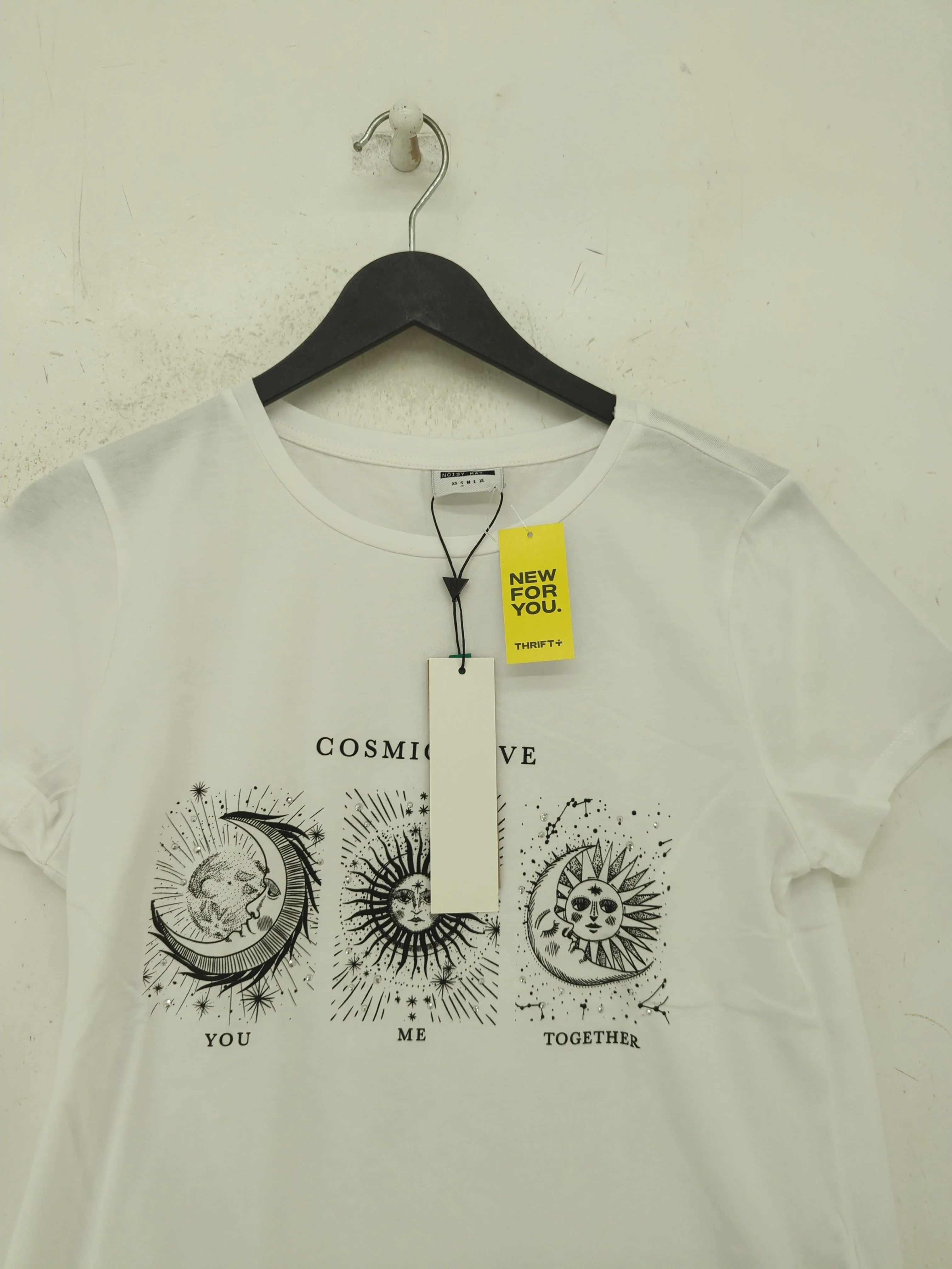 Noisy May Women's T-Shirt S White 100% Cotton Basic New with tags - Image 3
