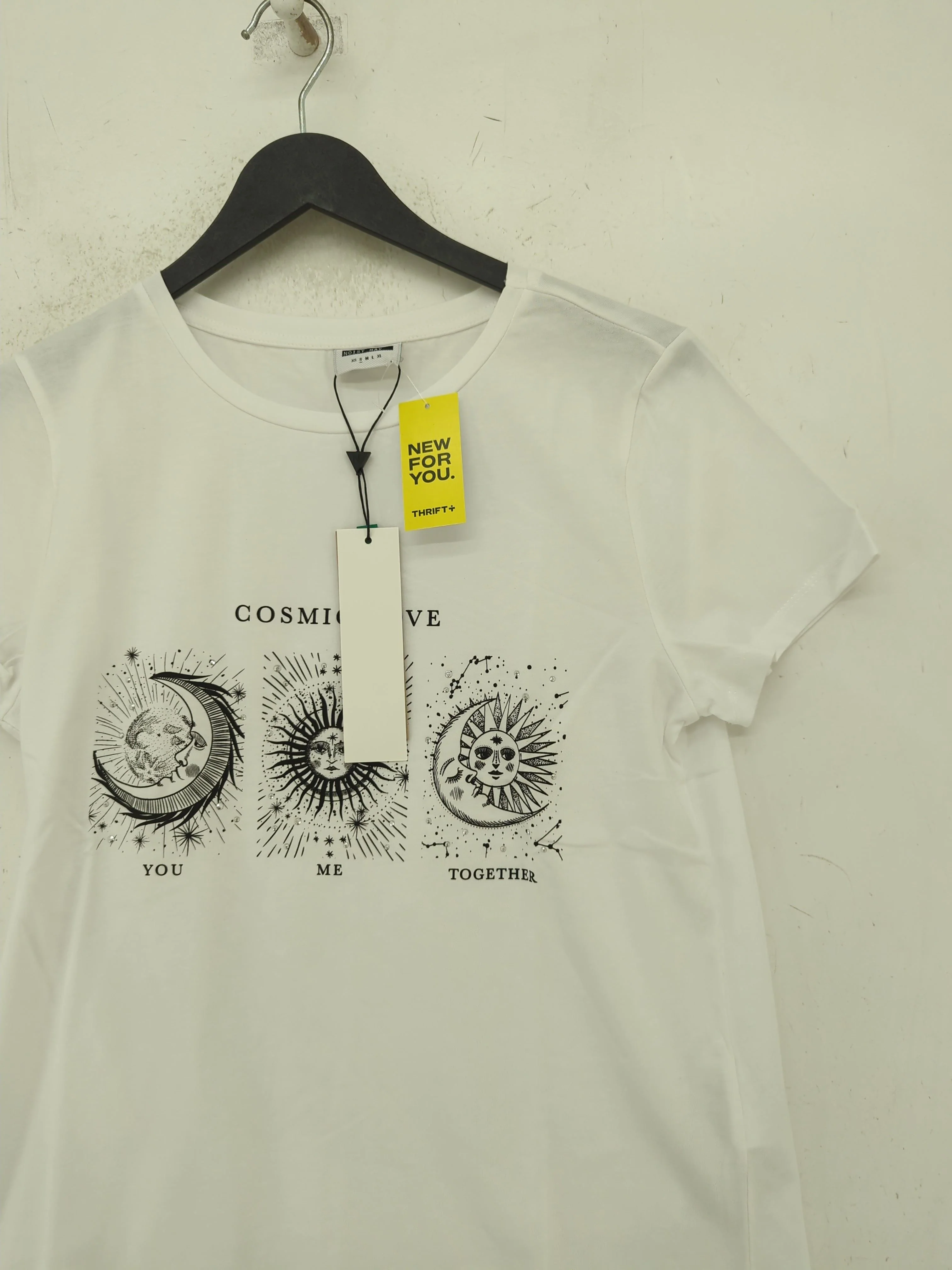 Noisy May Women's T-Shirt S White 100% Cotton Basic New with tags - Image 4