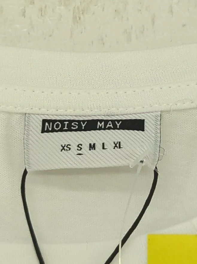Noisy May Women's T-Shirt S White 100% Cotton Basic New with tags - Image 5