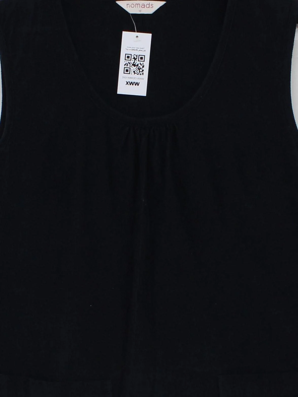 Nomads Pinafore/Dungaree Mini Dress UK12 in Black - Image 3