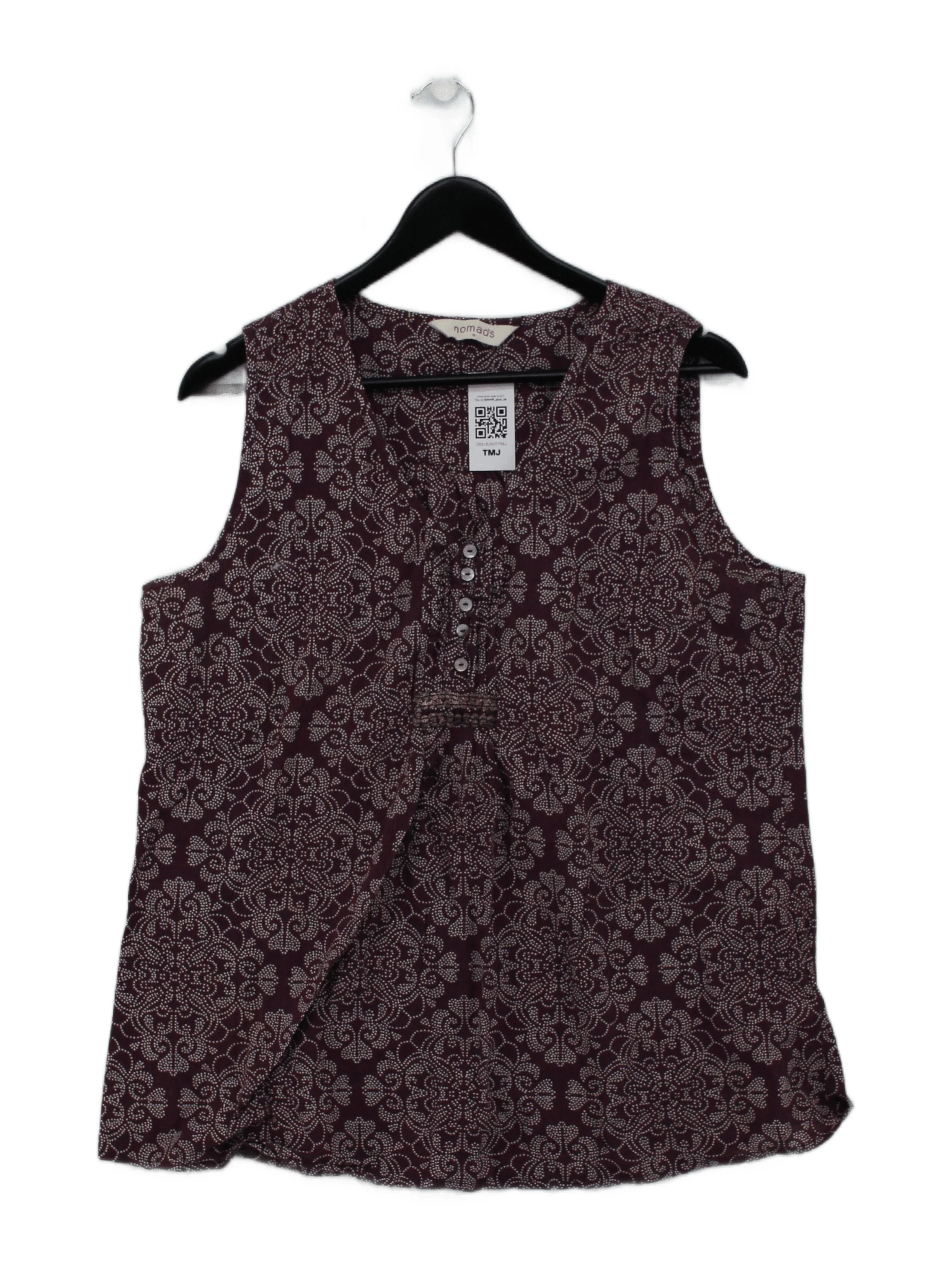 Nomads Women's Top UK 16 Purple 100% Cotton Basic