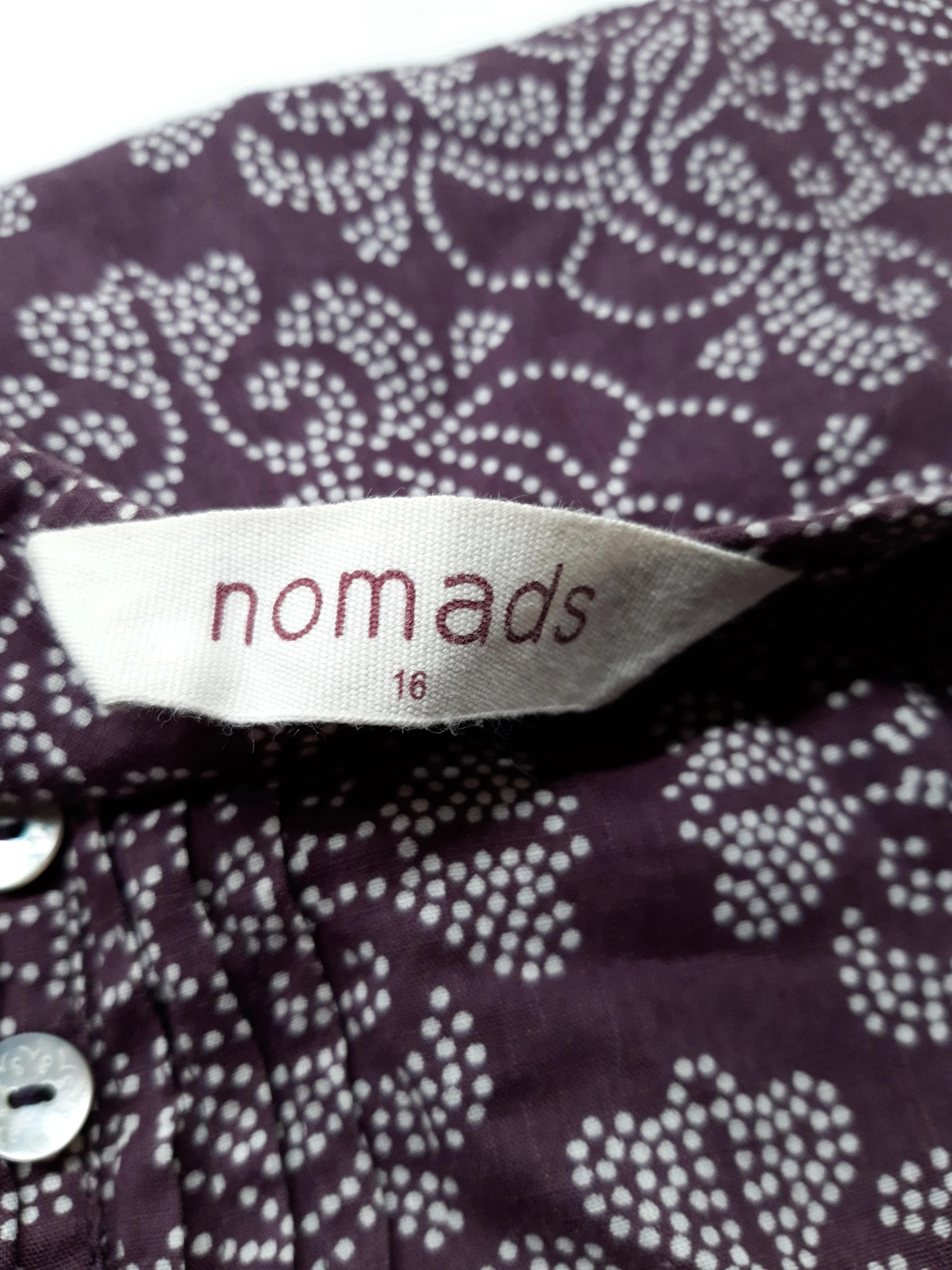 Nomads Women's Top UK 16 Purple 100% Cotton Basic - Image 5