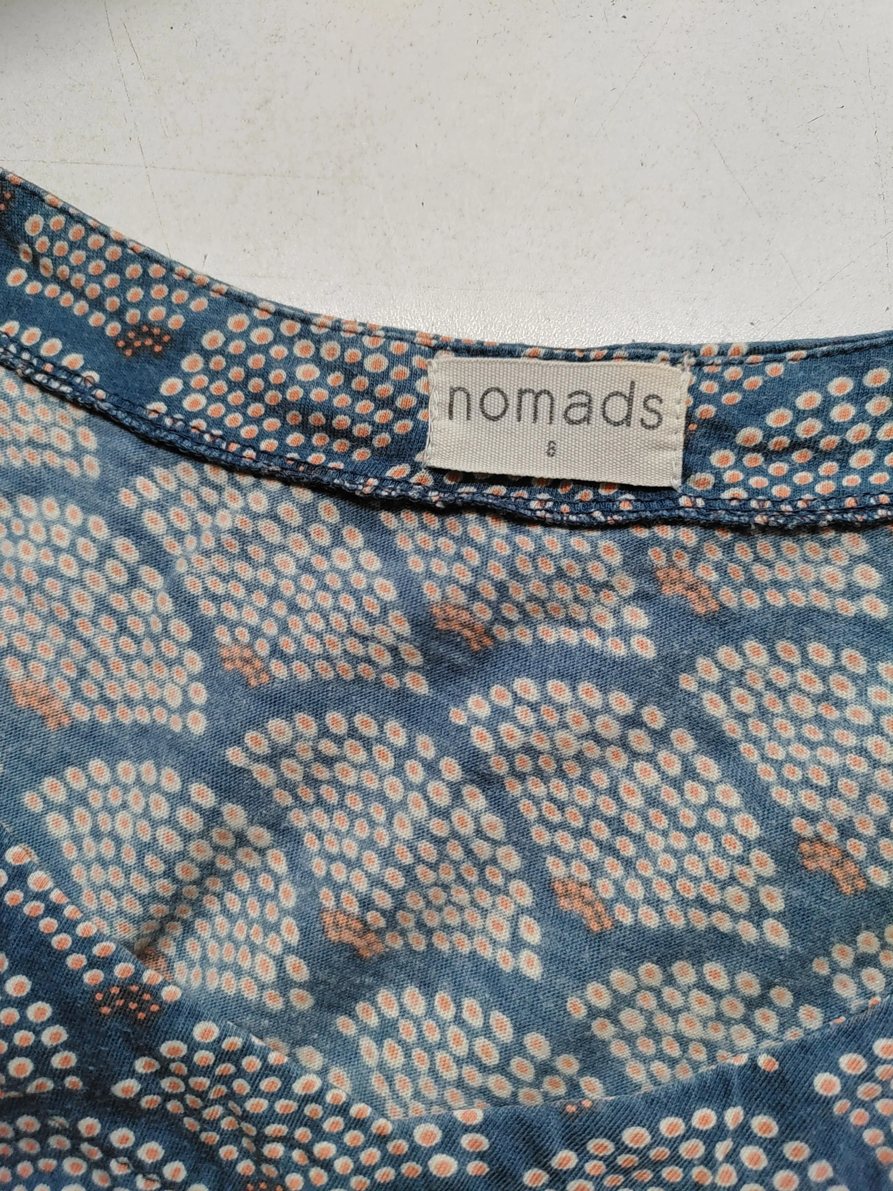 Nomads Wrap Mini Dress UK8 in Blue - Image 5