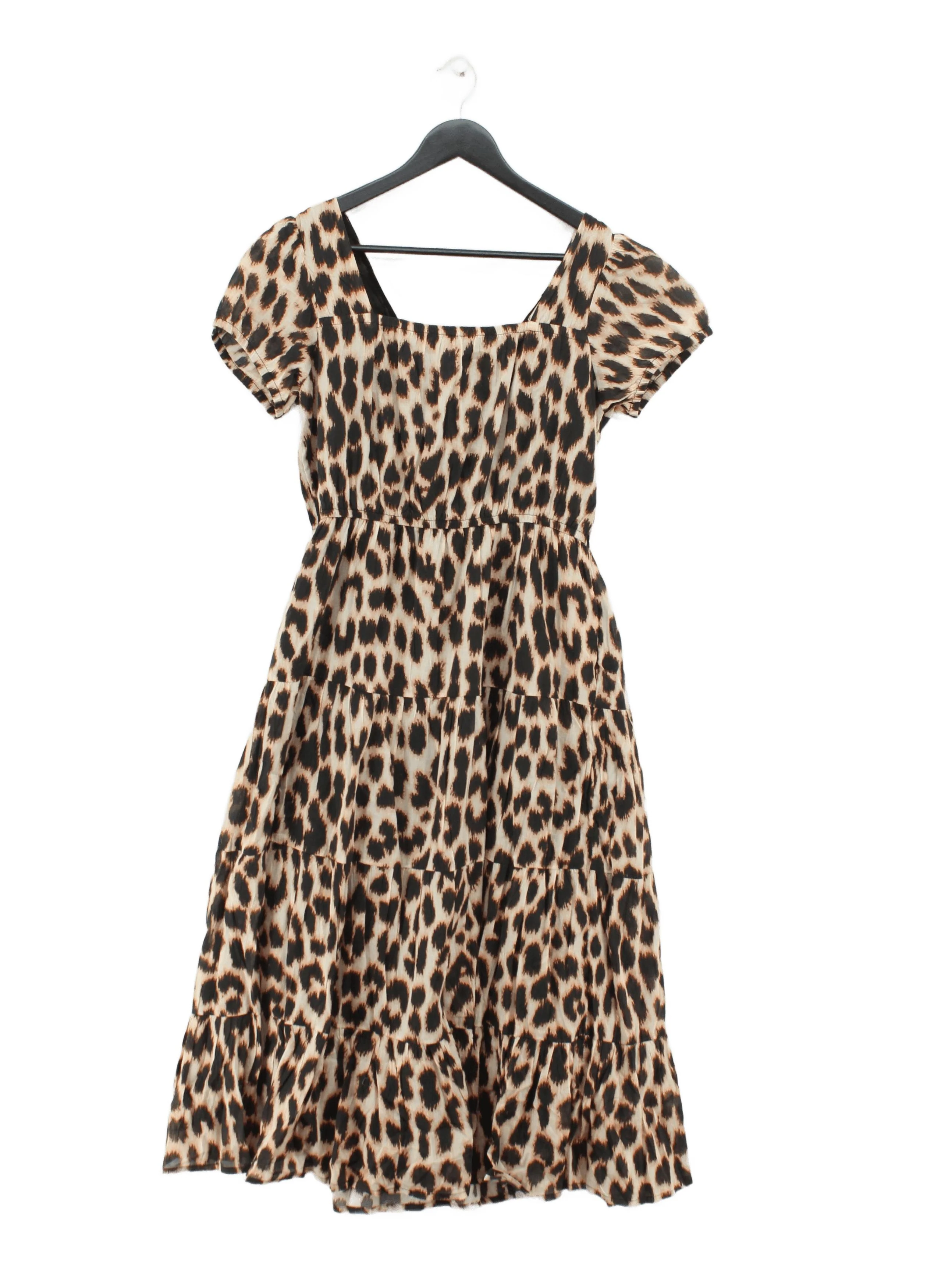 nooki A-Line Midi Dress M in Brown