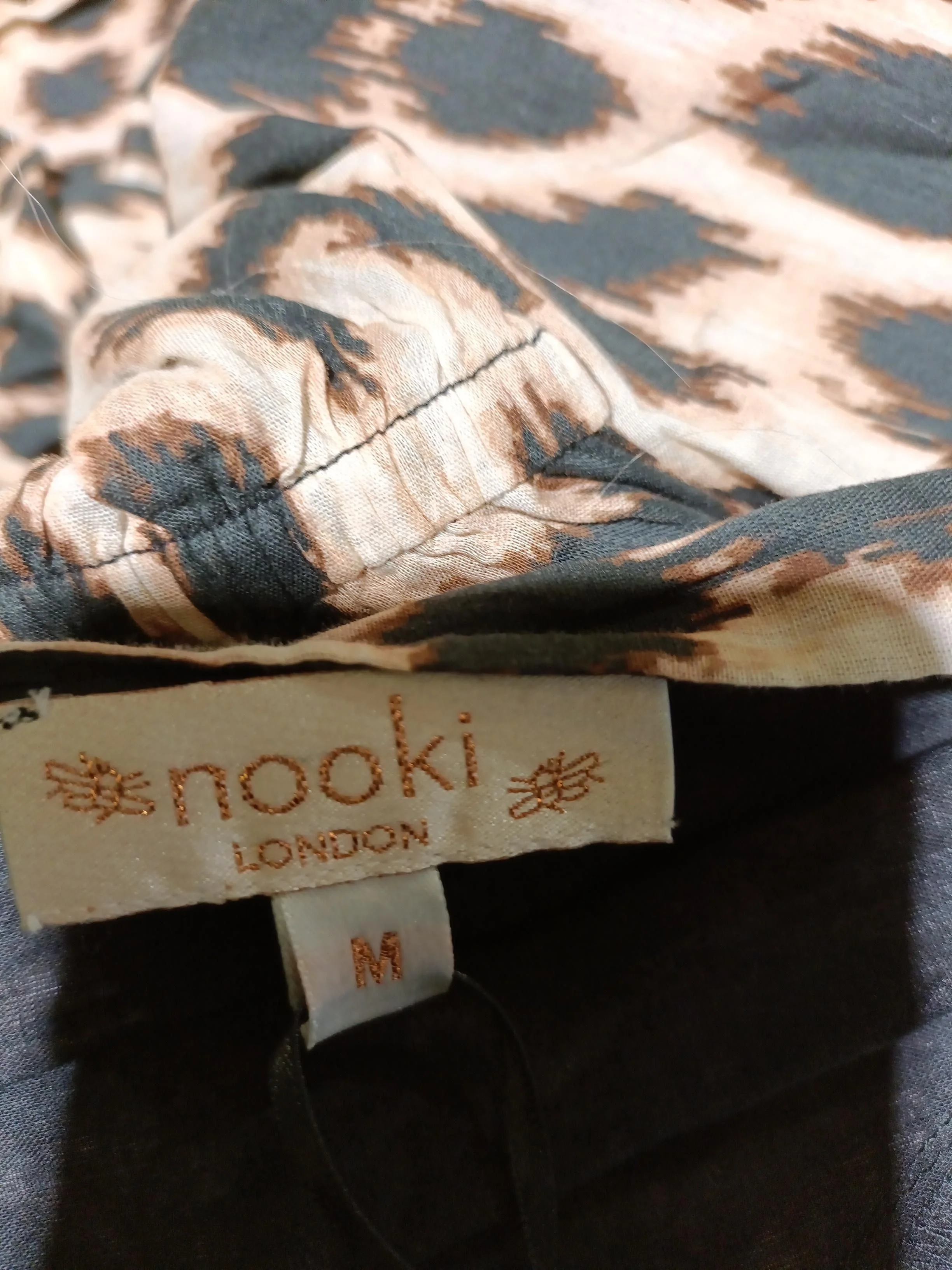 nooki A-Line Midi Dress M in Brown - Image 5