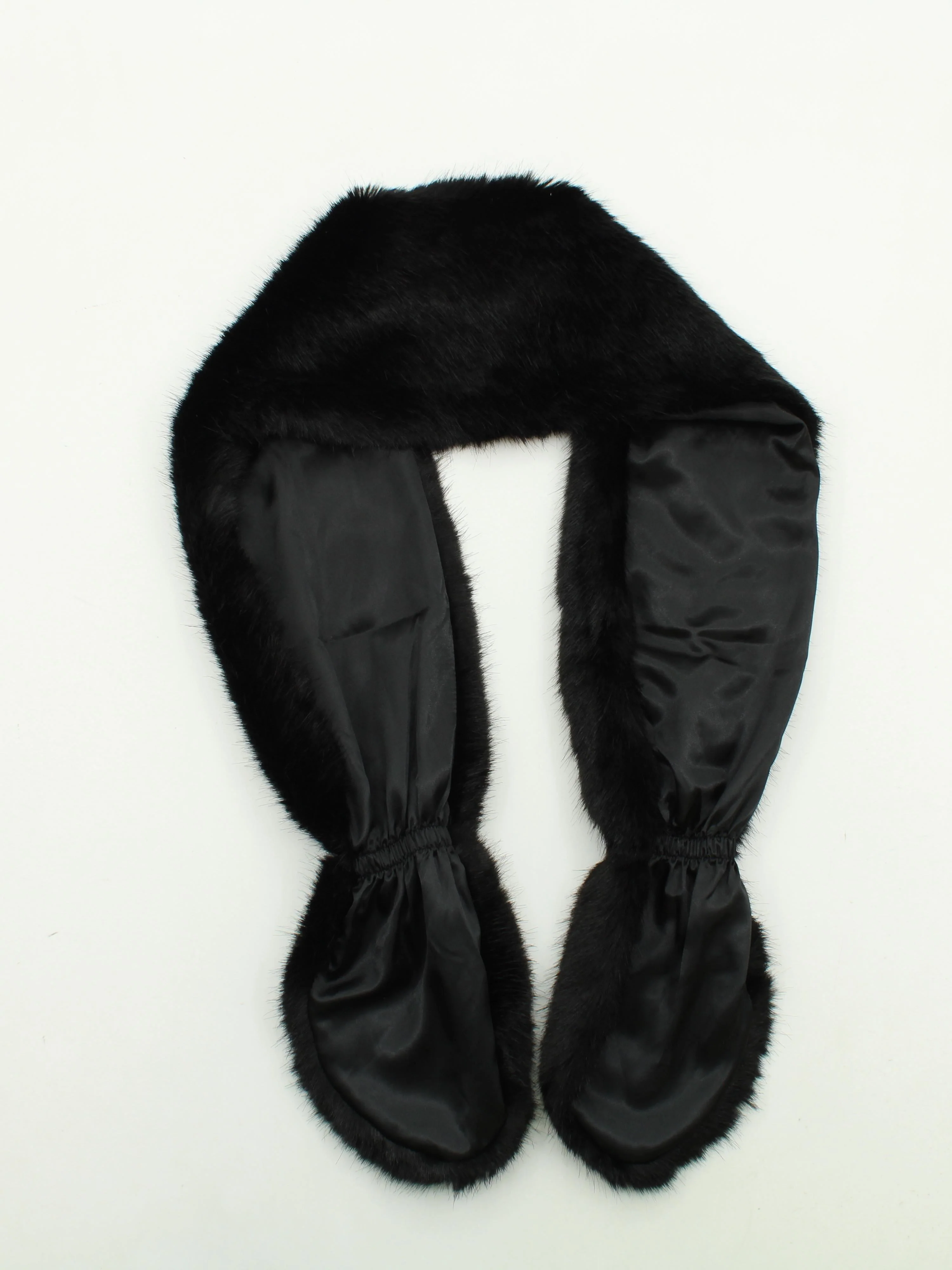 Nooki Women's Scarf Black Polyester with Acrylic Rectangle Scarf - Image 2