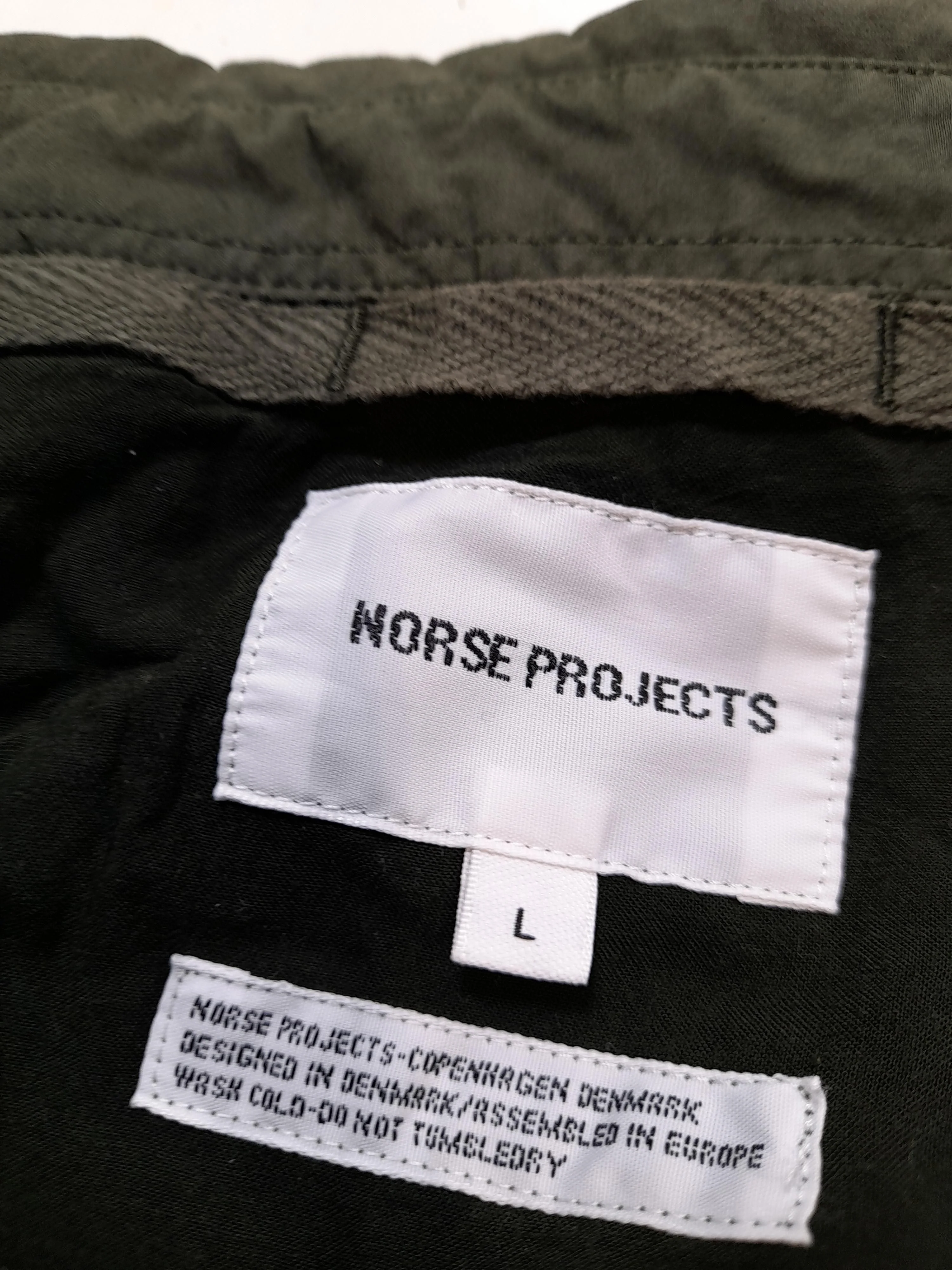 Norse Projects Men's Shirt L Green 100% Cotton Basic - Image 5