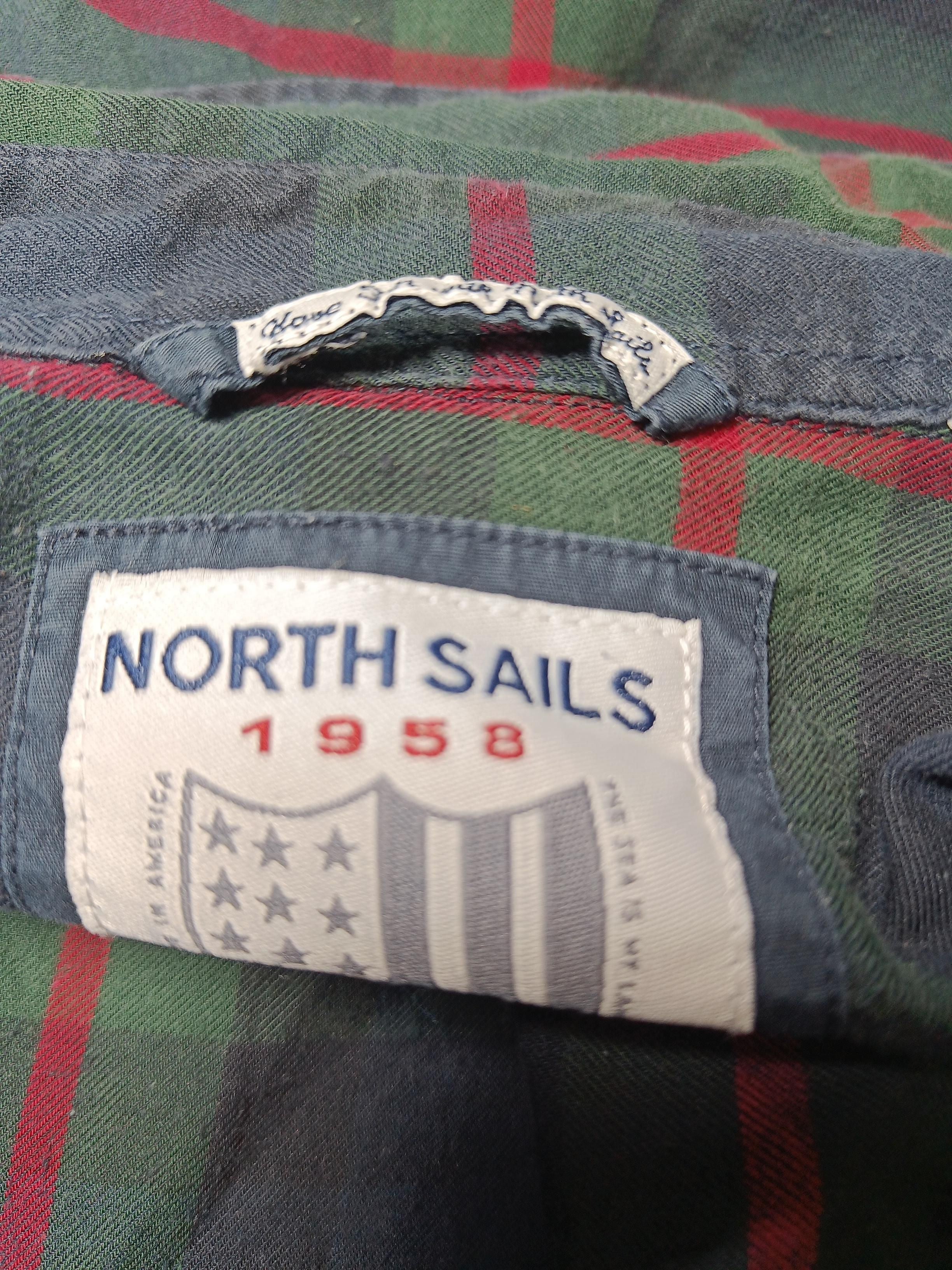 North Sails Men's Shirt M Blue Checkered 100% Cotton Basic - Image 5