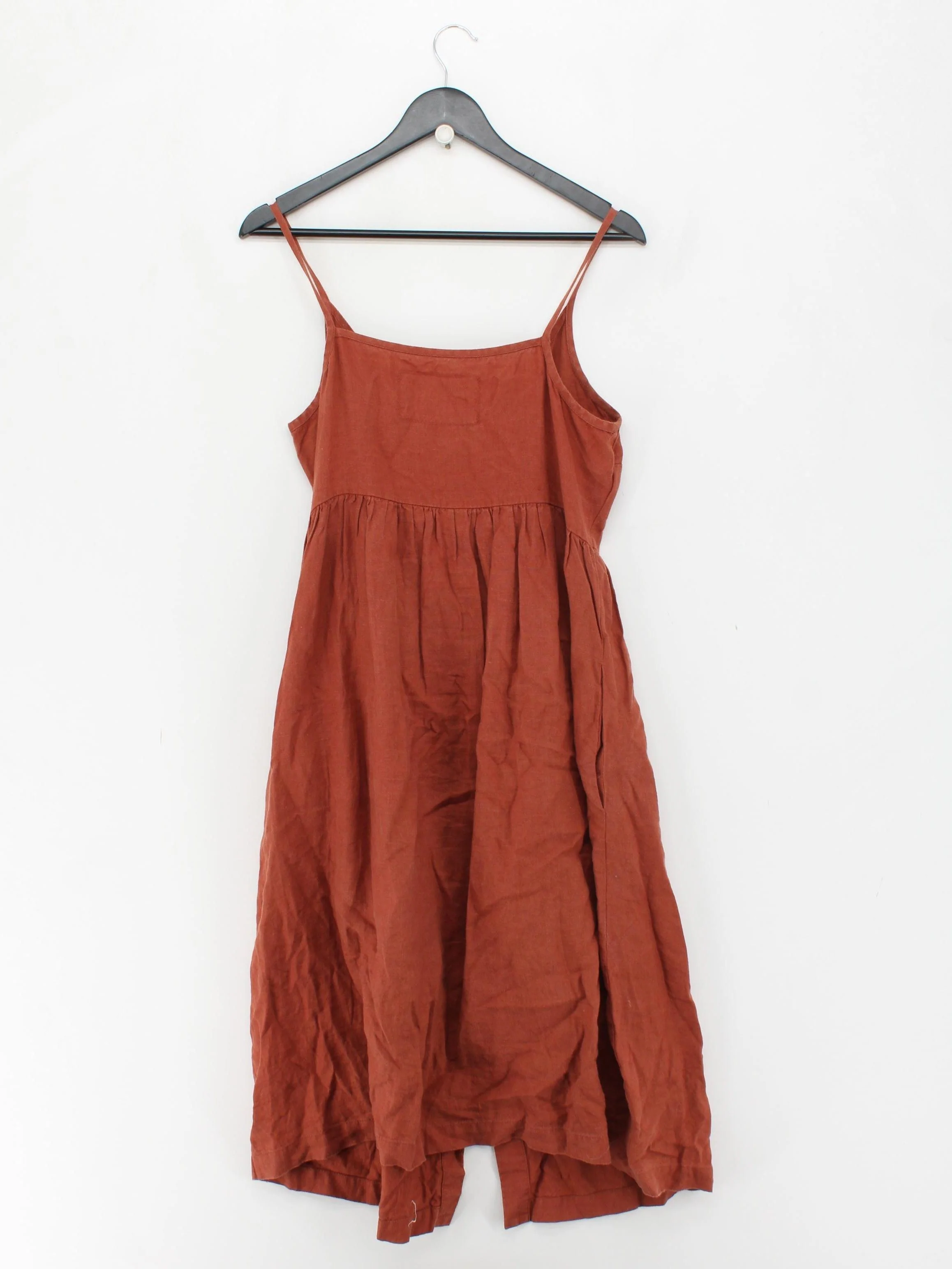 Not perfect linen Slip Midi Dress M in Brown - Image 2
