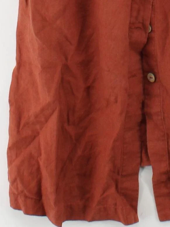 Not perfect linen Slip Midi Dress M in Brown - Image 4