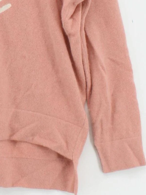 NOTSHY CASHMERE Women's Jumper M Pink Graphic 100% Cashmere Round Neck Pullover - Image 4