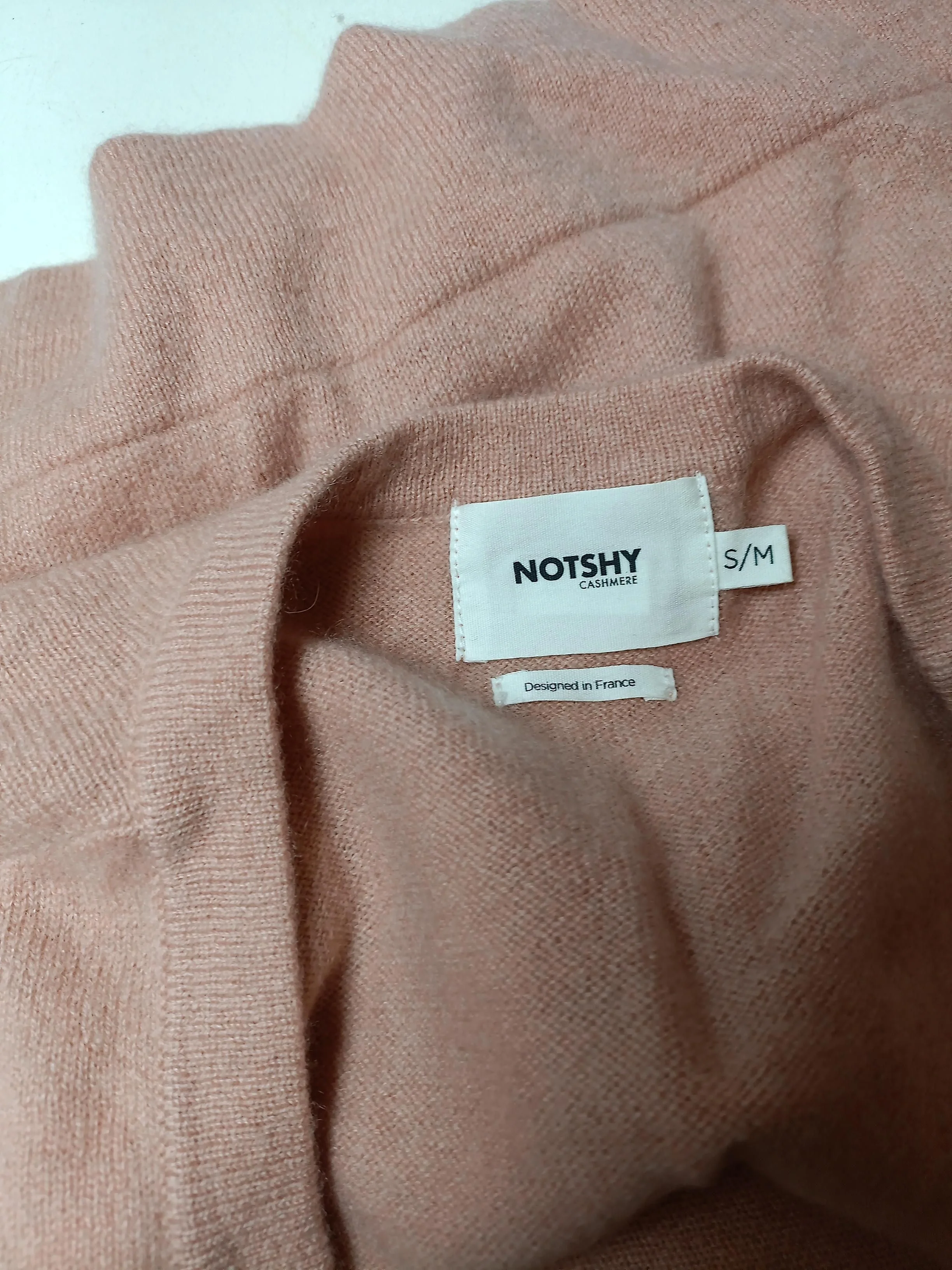 NOTSHY CASHMERE Women's Jumper M Pink Graphic 100% Cashmere Round Neck Pullover - Image 5