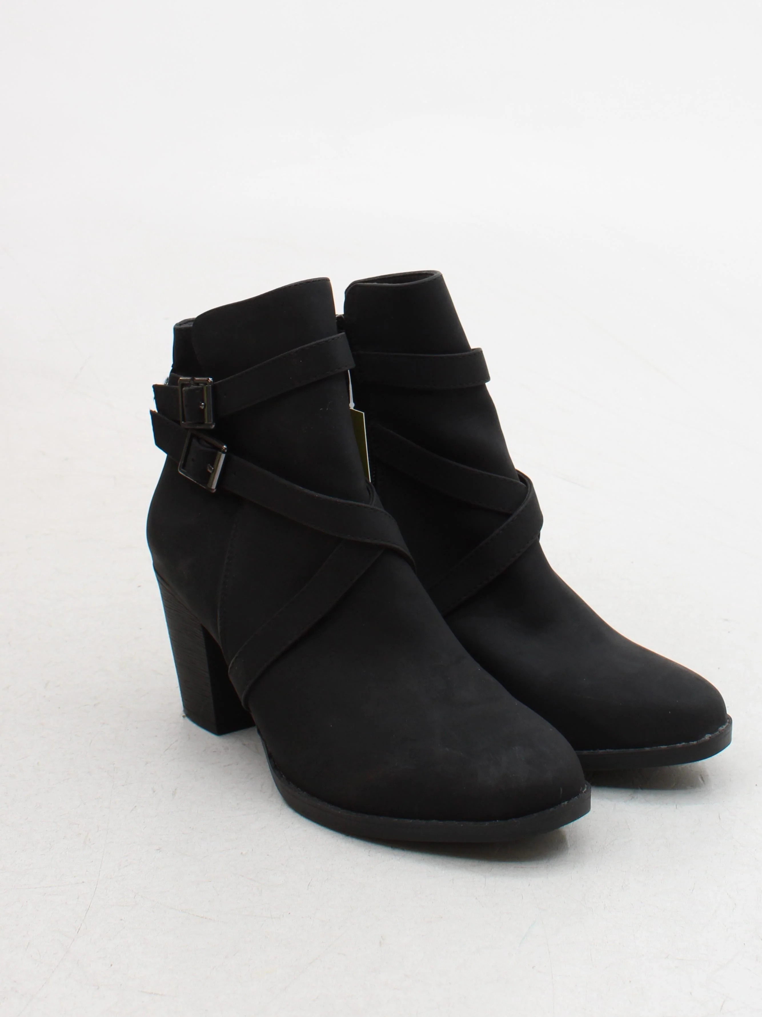 NOVO Women's Boots UK 5 Black 100% Faux Leather Combat - Image 4