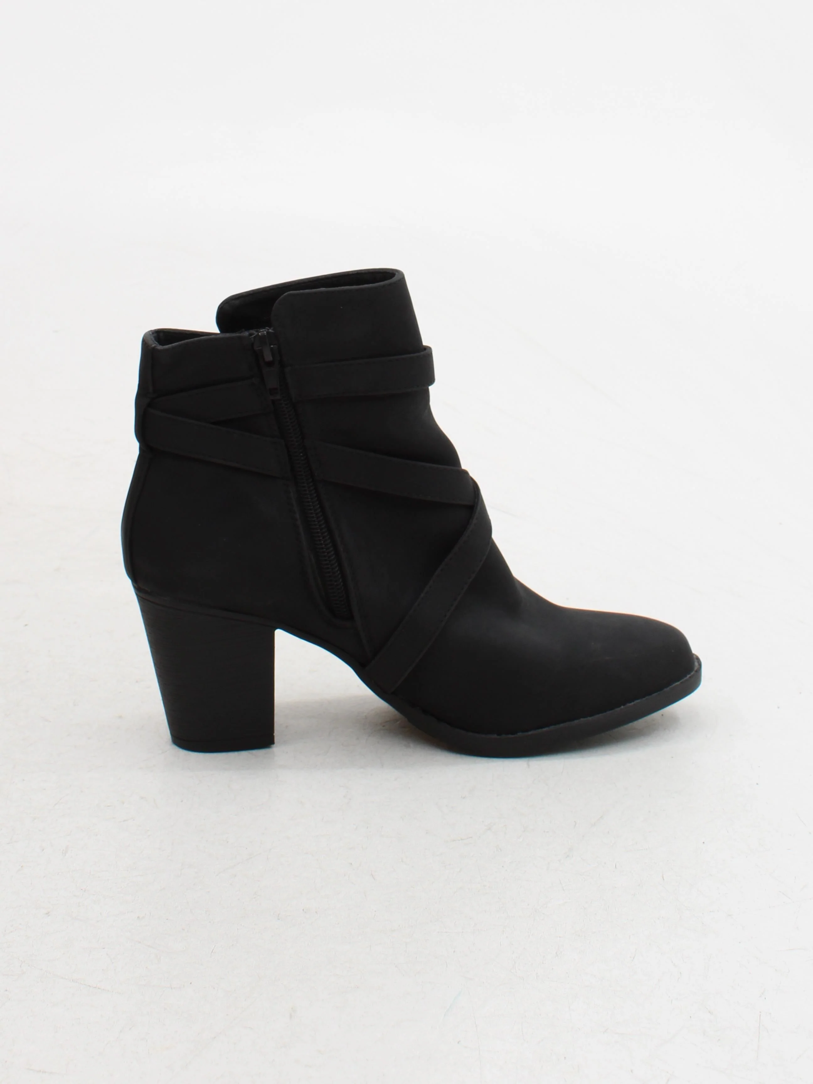 NOVO Women's Boots UK 5 Black 100% Faux Leather Combat - Image 5