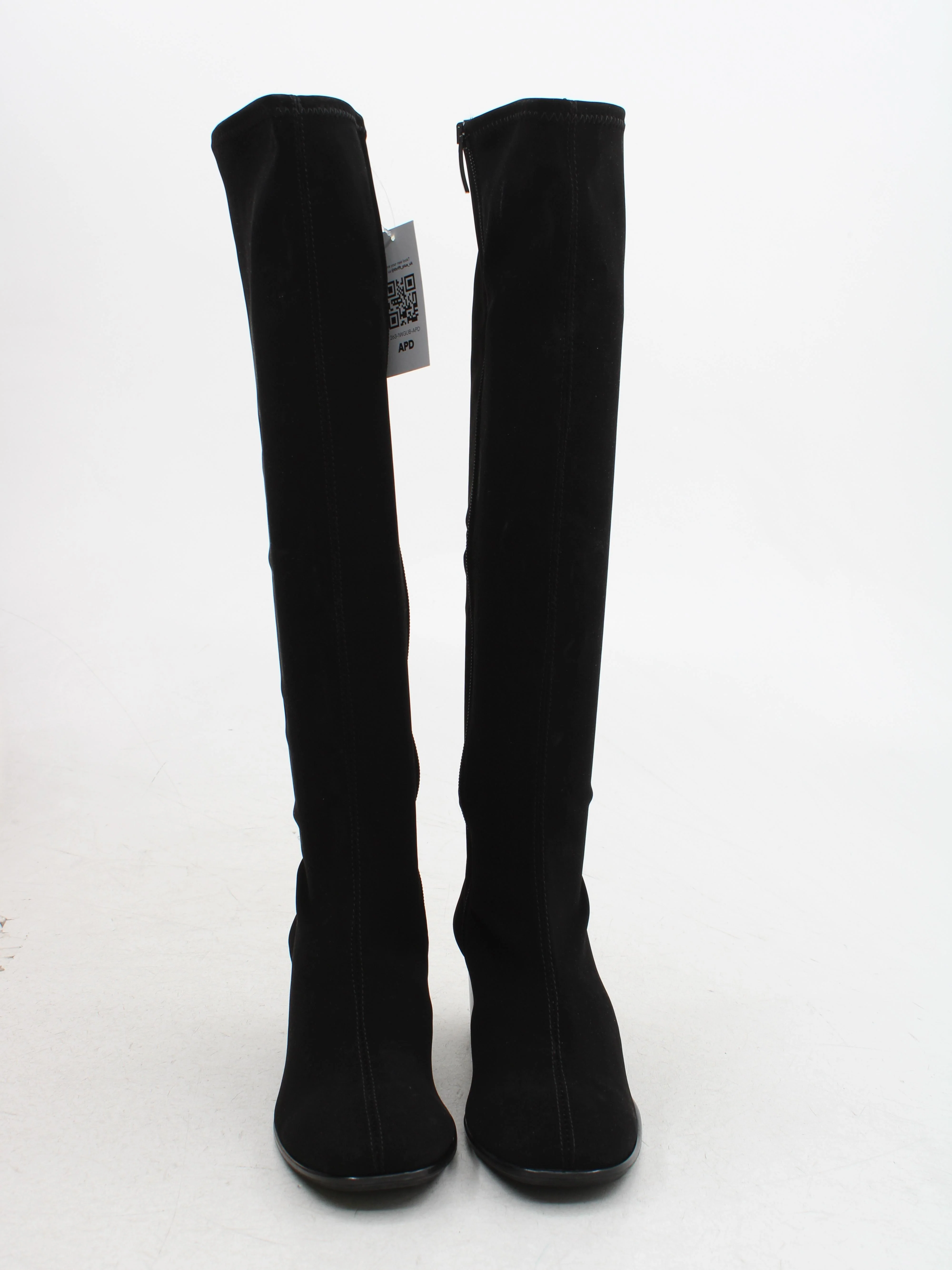 NR Rapisardi Women's Boots UK 6 Black 100% Suede Platform - Image 2