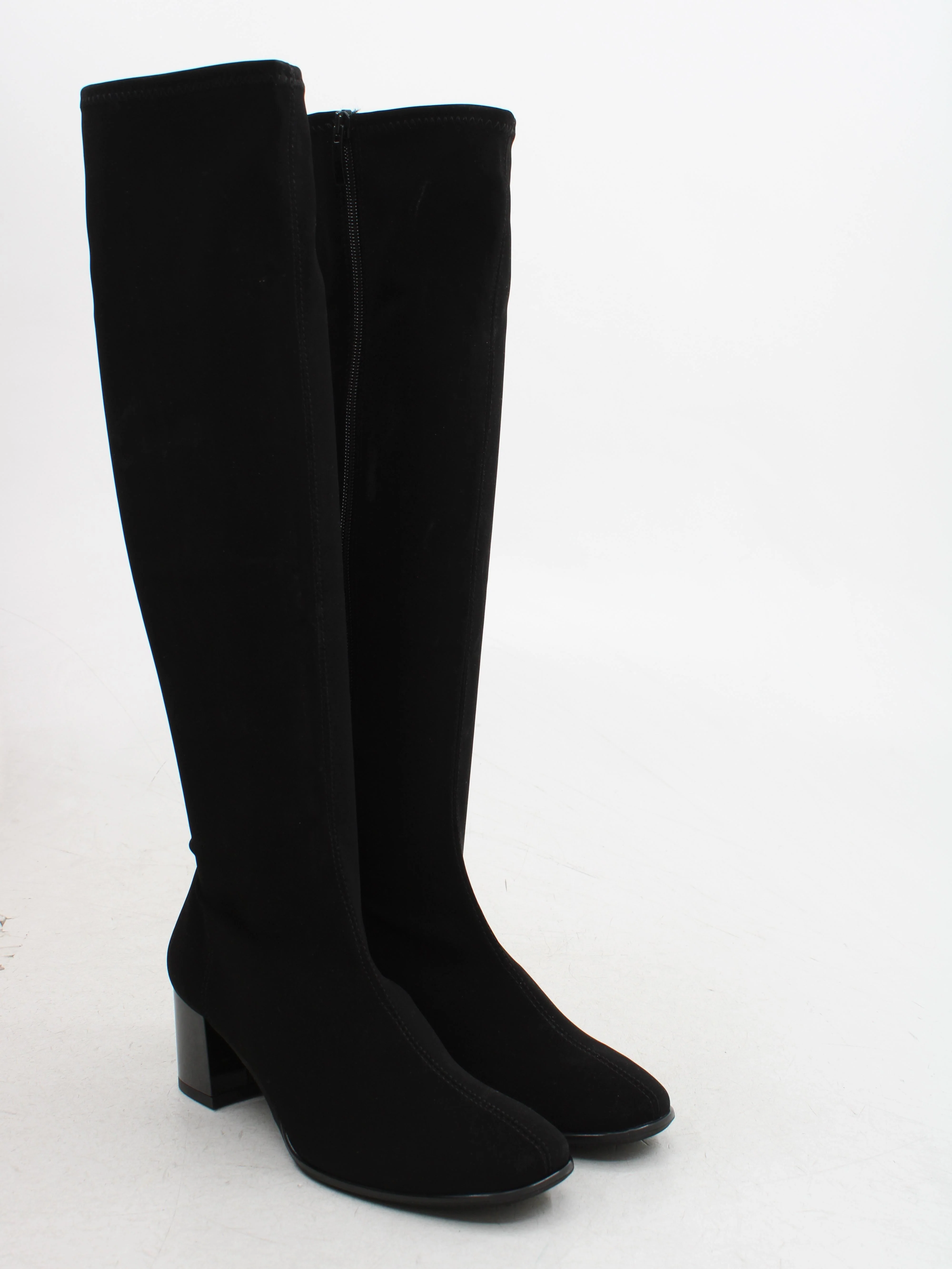 NR Rapisardi Women's Boots UK 6 Black 100% Suede Platform - Image 4