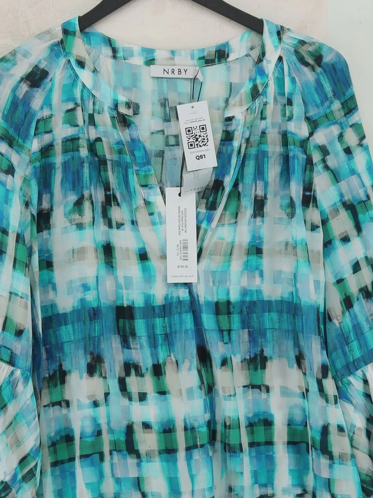 NRBY Women's Top M Multi 100% Silk Basic New with tags - Image 3