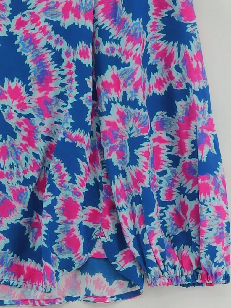 NRBY Women's Top M Multi 100% Silk Long Sleeve V-Neck Basic New with tags - Image 4