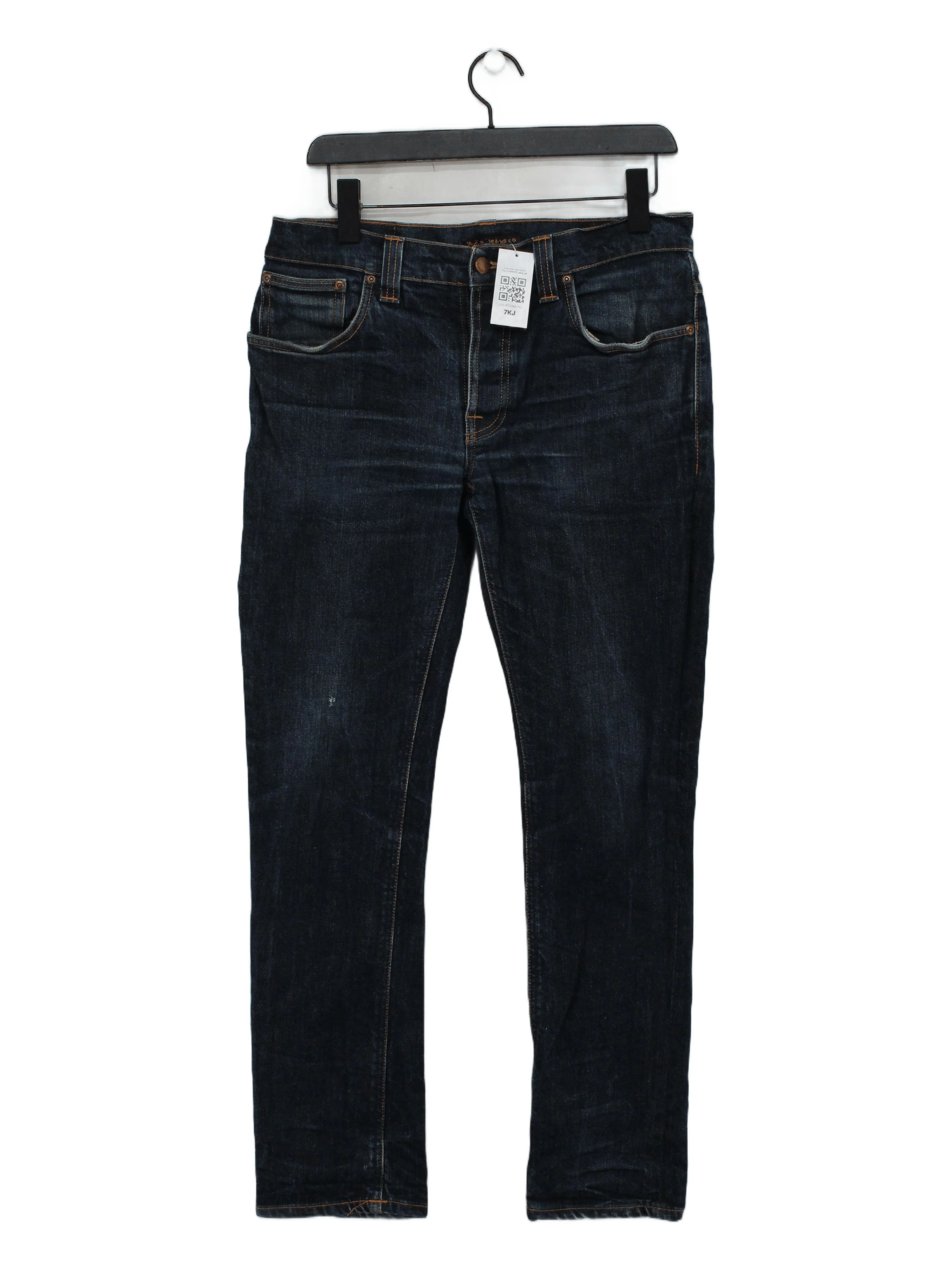 Nudie Jeans Men's Jeans L Blue Cotton with Elastane Straight