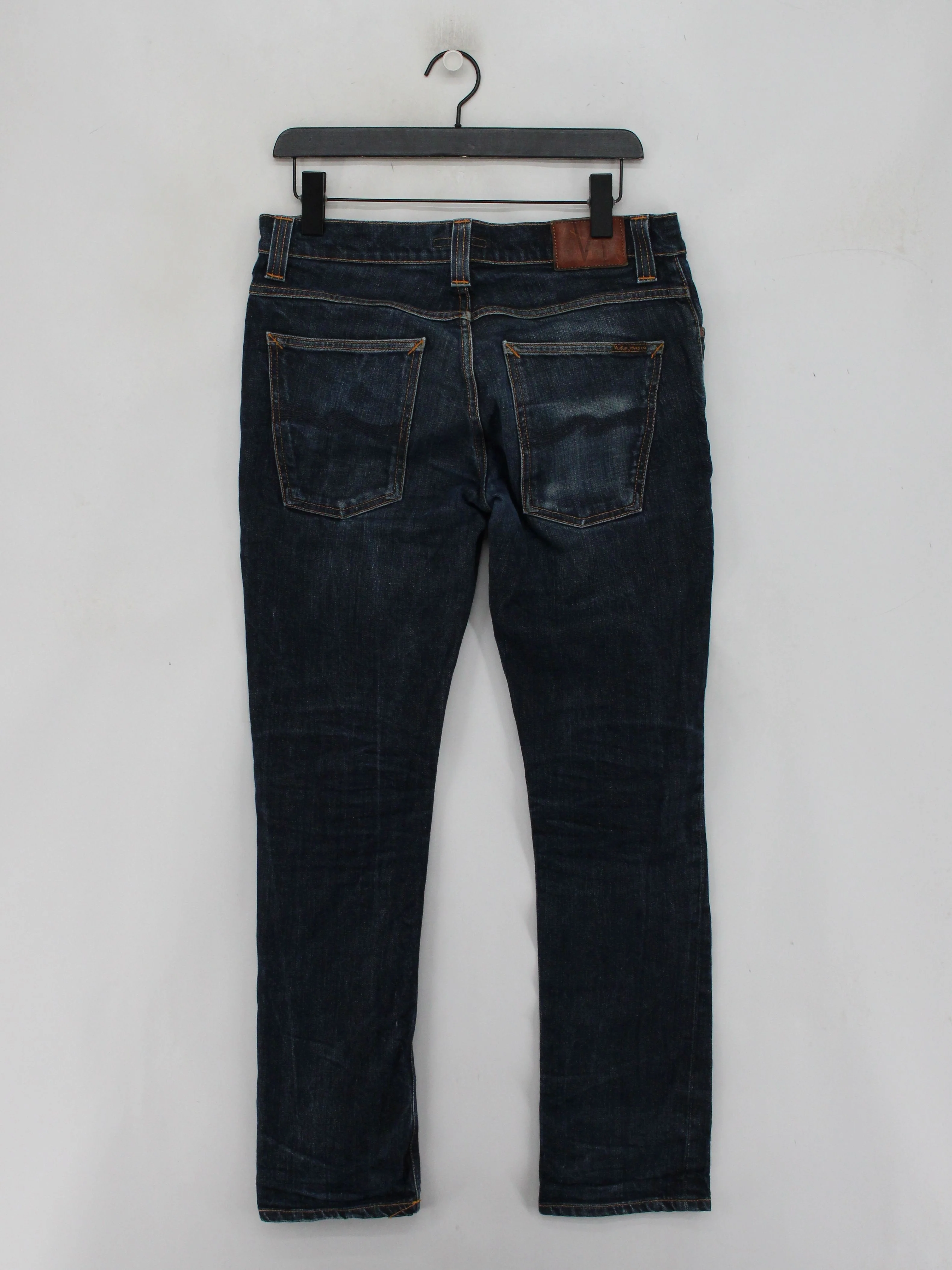 Nudie Jeans Men's Jeans L Blue Cotton with Elastane Straight - Image 2