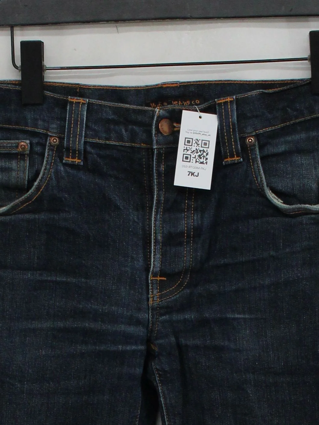 Nudie Jeans Men's Jeans L Blue Cotton with Elastane Straight - Image 3