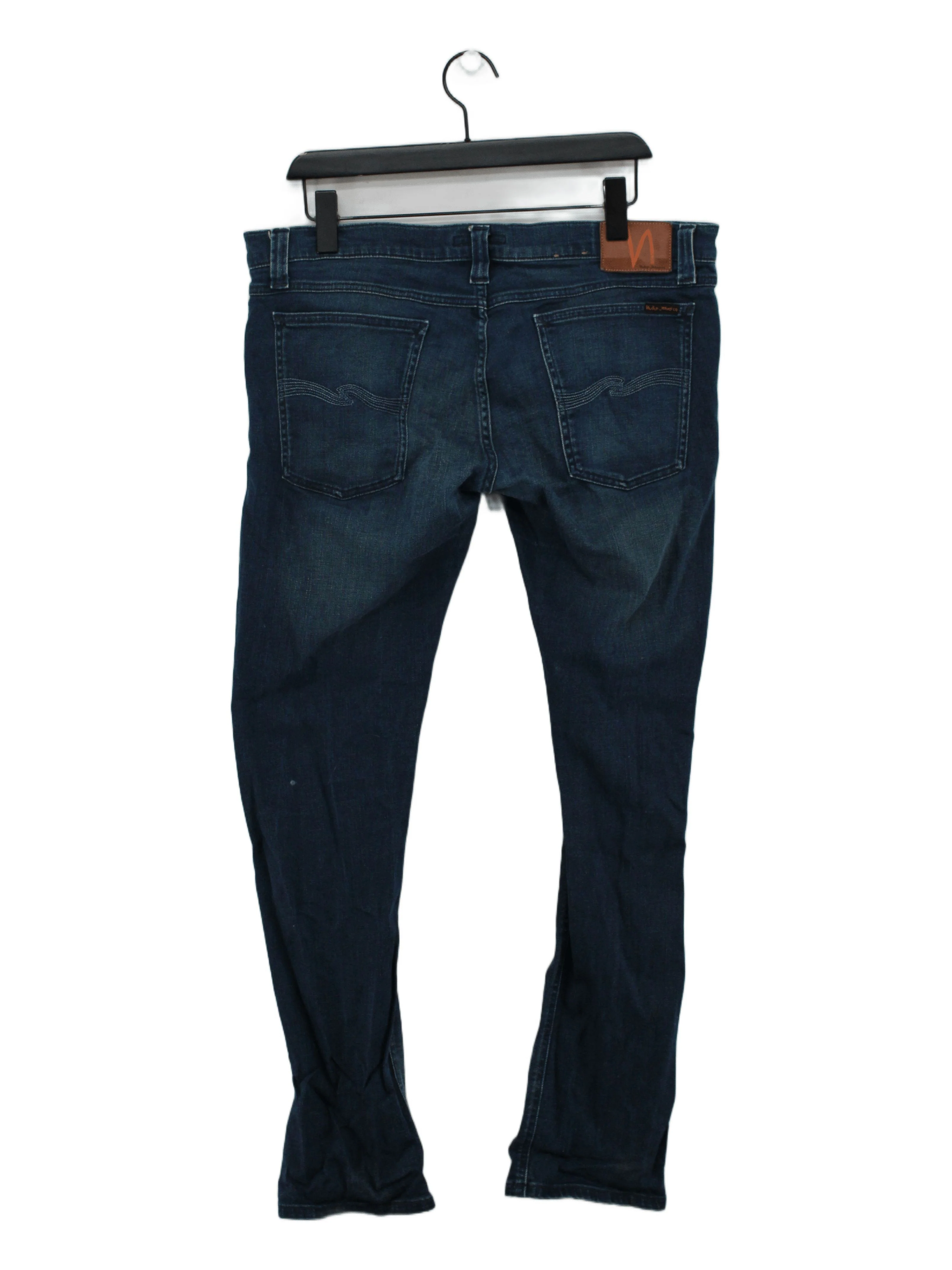 Nudie Jeans Men's Jeans L Blue Cotton with Elastane Straight