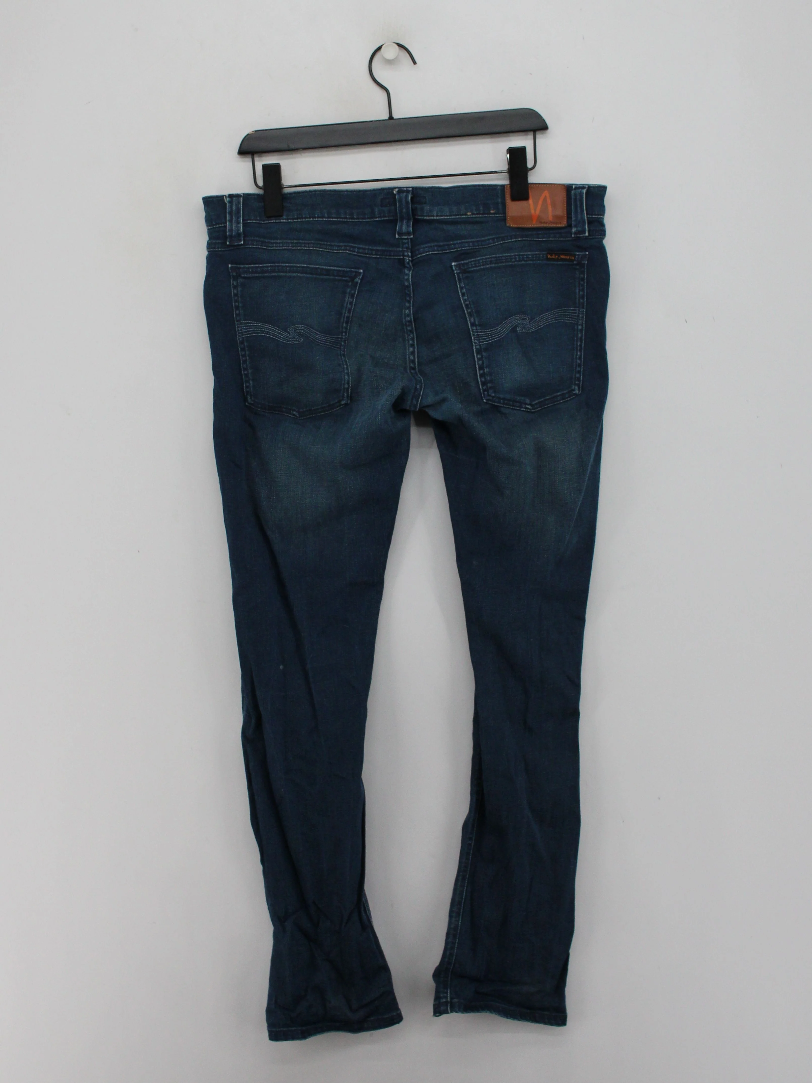 Nudie Jeans Men's Jeans L Blue Cotton with Elastane Straight - Image 2