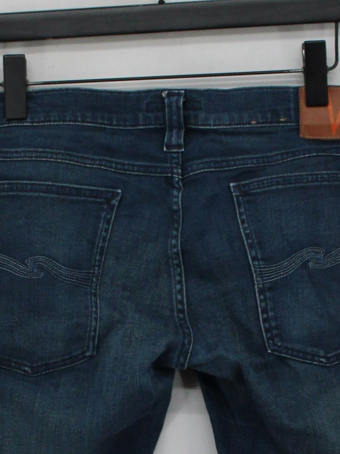 Nudie Jeans Men's Jeans L Blue Cotton with Elastane Straight - Image 3