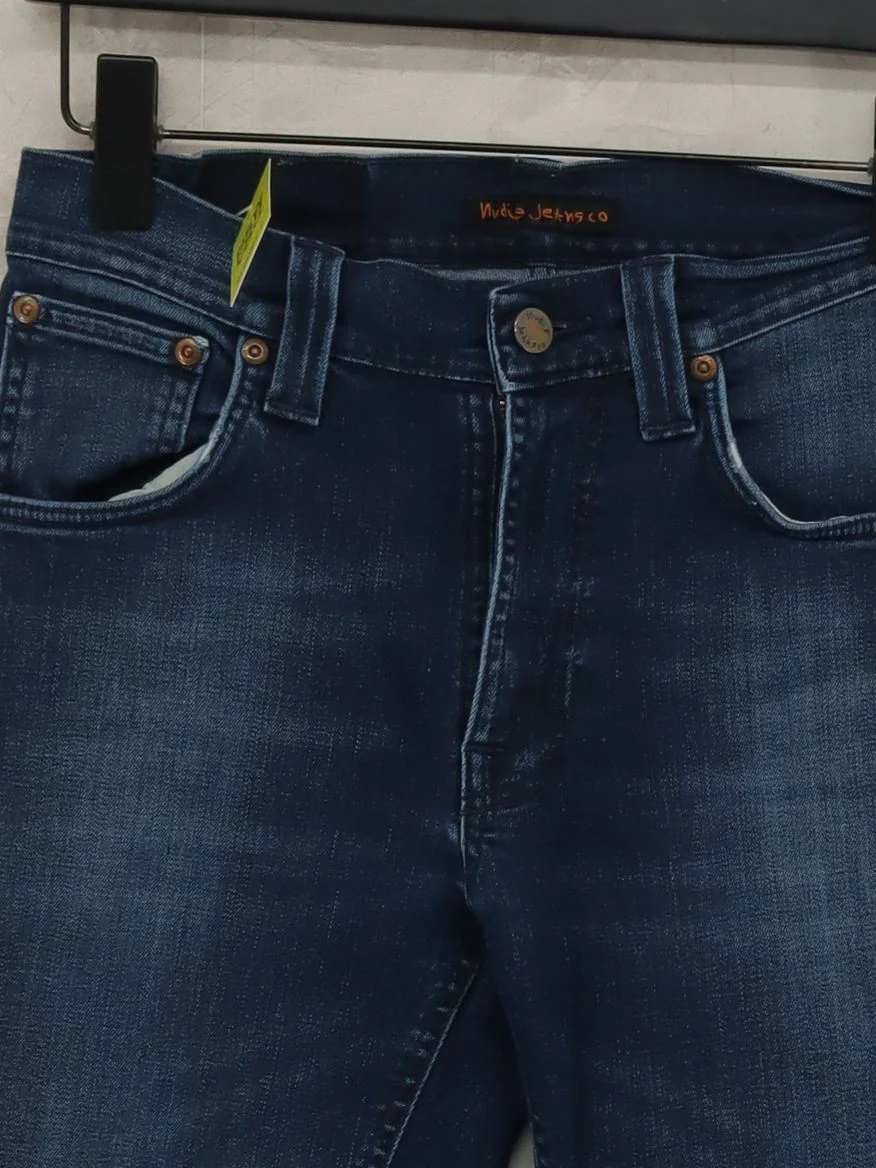 Nudie Jeans Men's Jeans W 30 in; L 32 in Blue Cotton with Elastane Skinny - Image 3