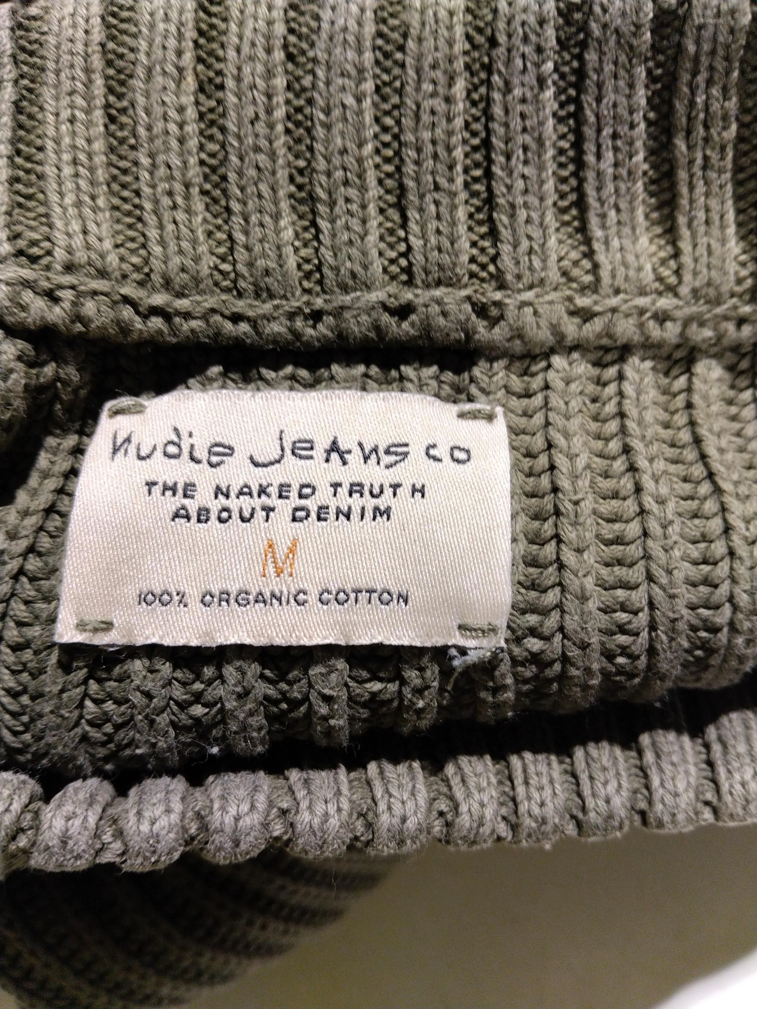 Nudie Jeans Men's Jumper M Green 100% Cotton Crew Neck Pullover - Image 5