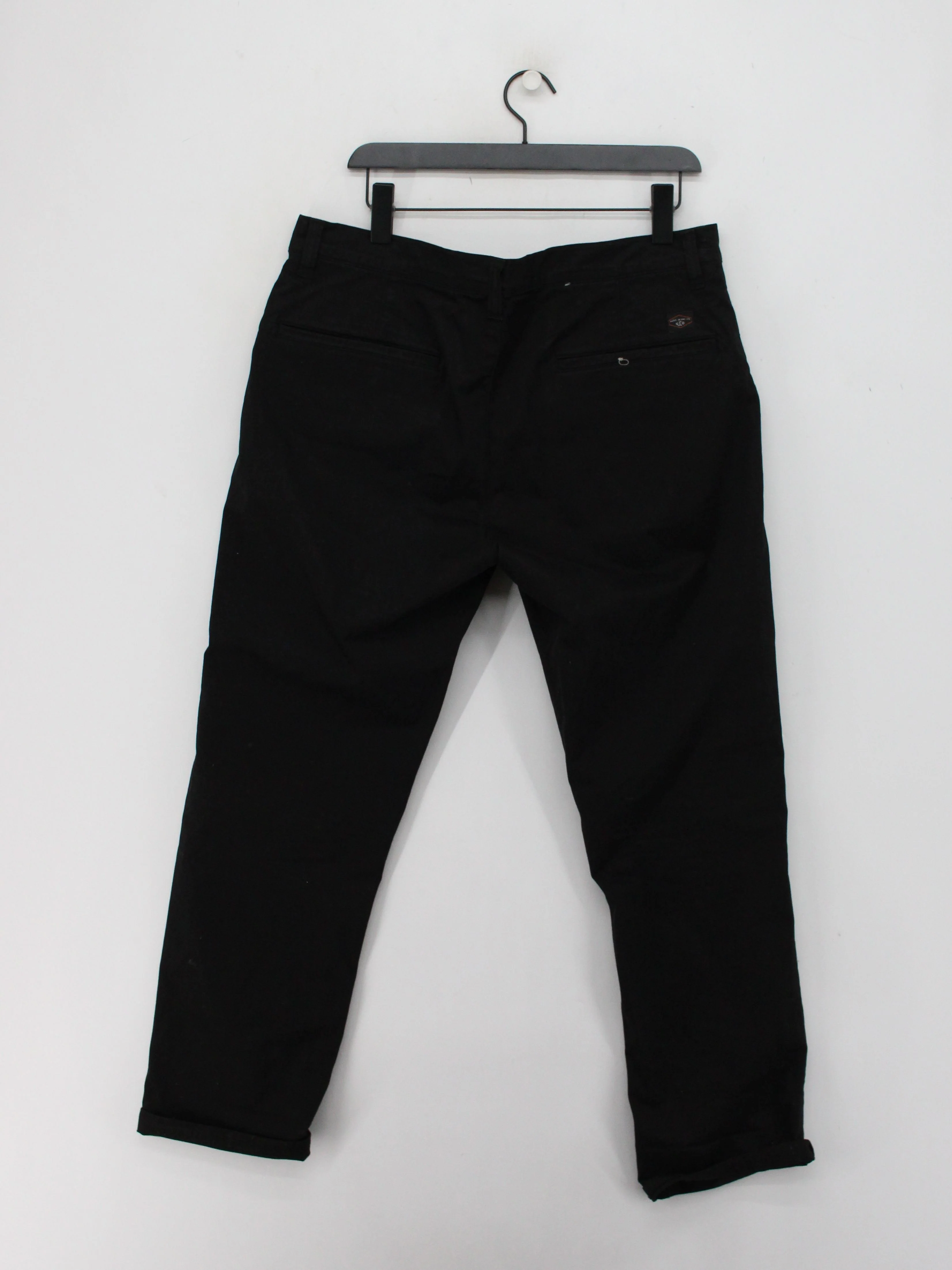 Nudie Jeans Men's Trousers L Black Cotton with Elastane Tapered Chino - Image 2