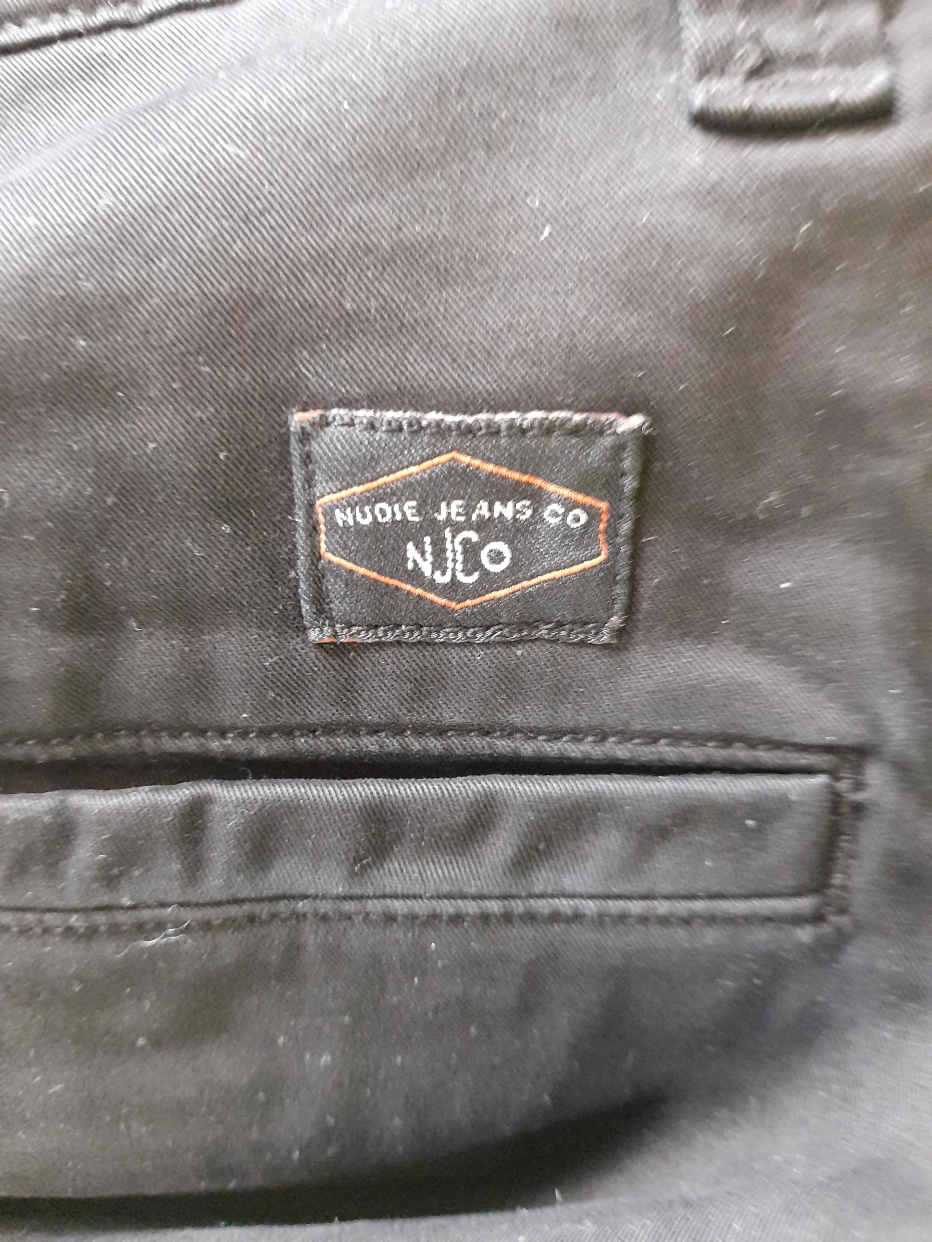 Nudie Jeans Men's Trousers L Black Cotton with Elastane Tapered Chino - Image 5