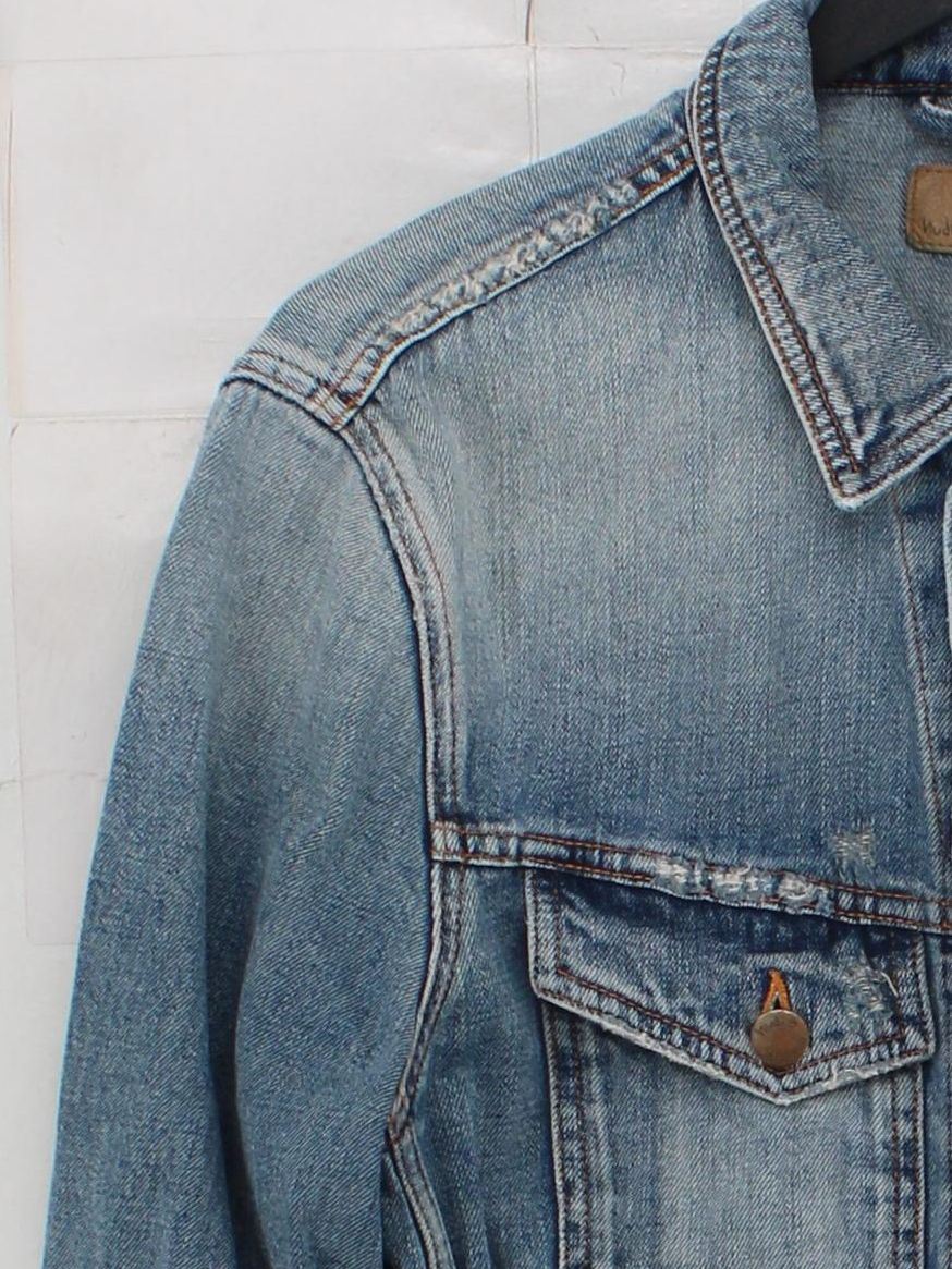 Nudie Jeans Motorcycle Jacket jacket blue - Image 4